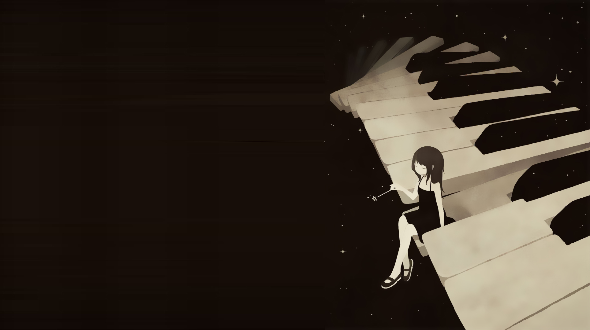 Free download wallpaper Anime, Piano, Girl on your PC desktop