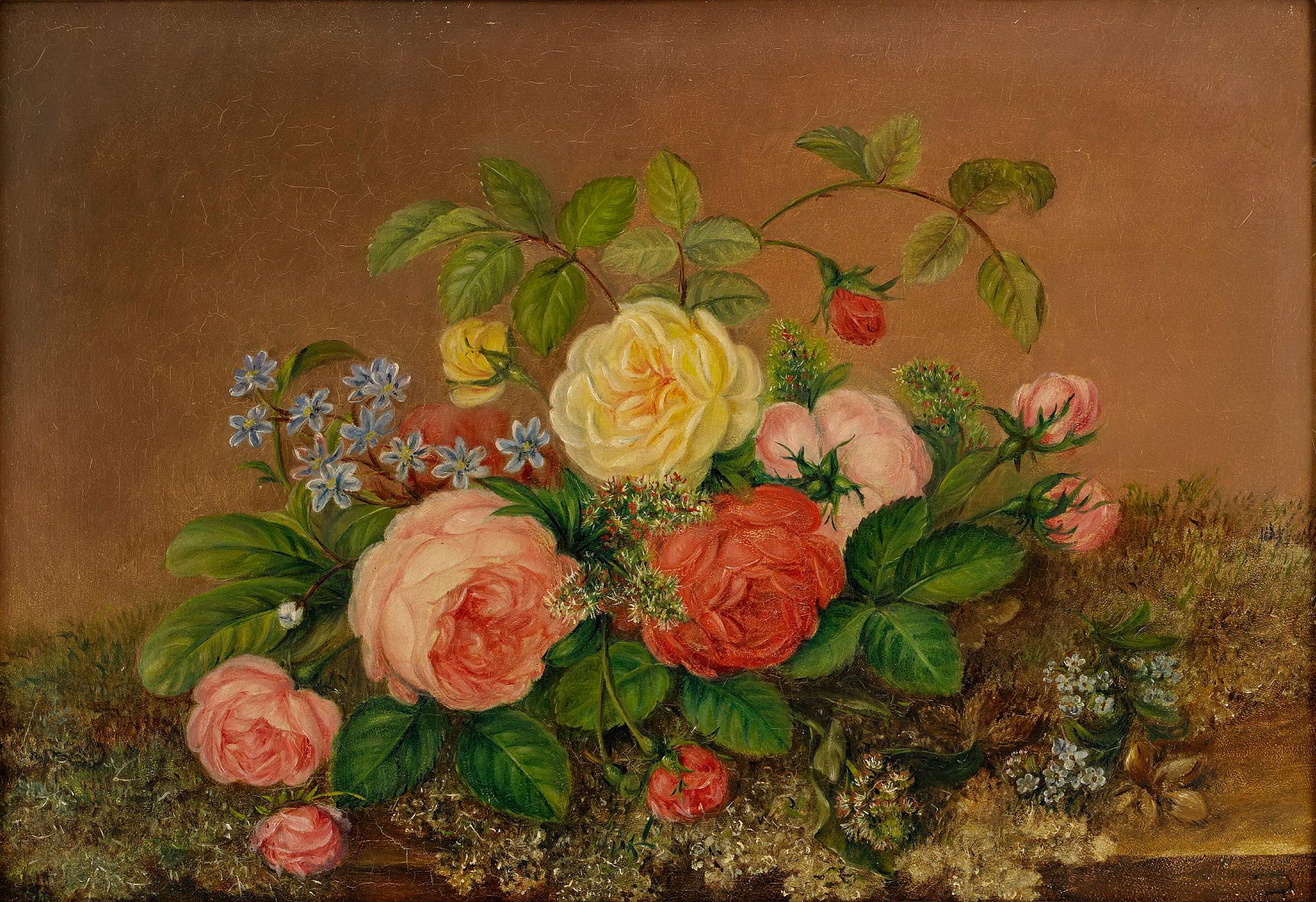 Download mobile wallpaper Still Life, Flower, Rose, Artistic, Oil Painting for free.