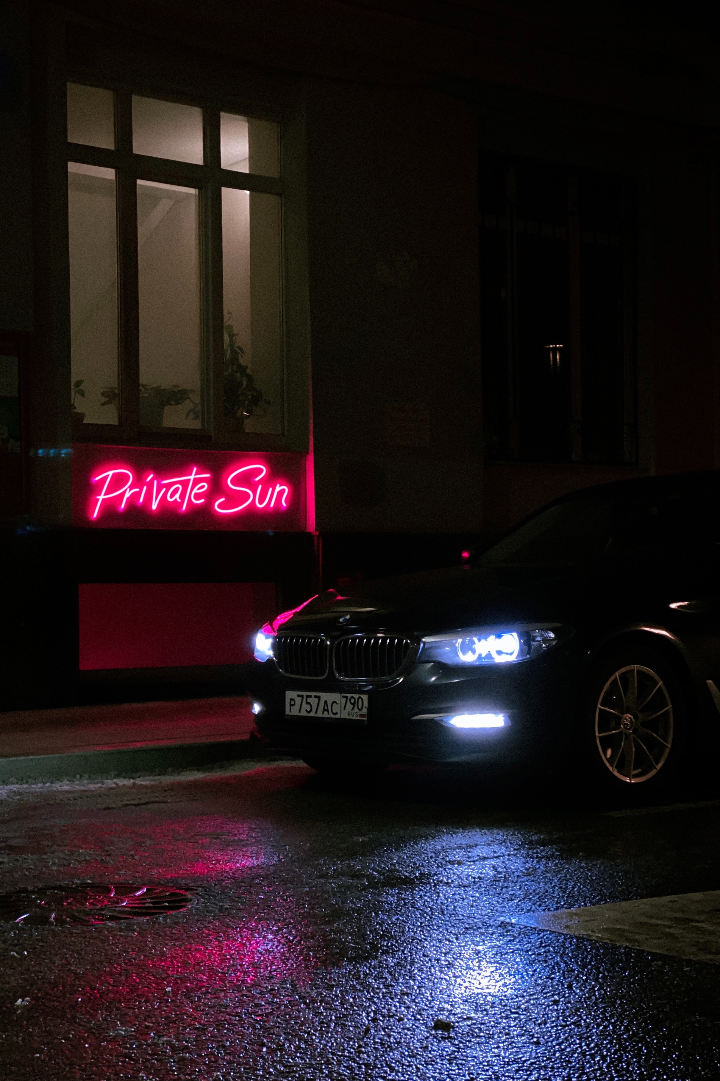 Free download wallpaper Bmw, Road, Cars, Car, Night, Neon on your PC desktop