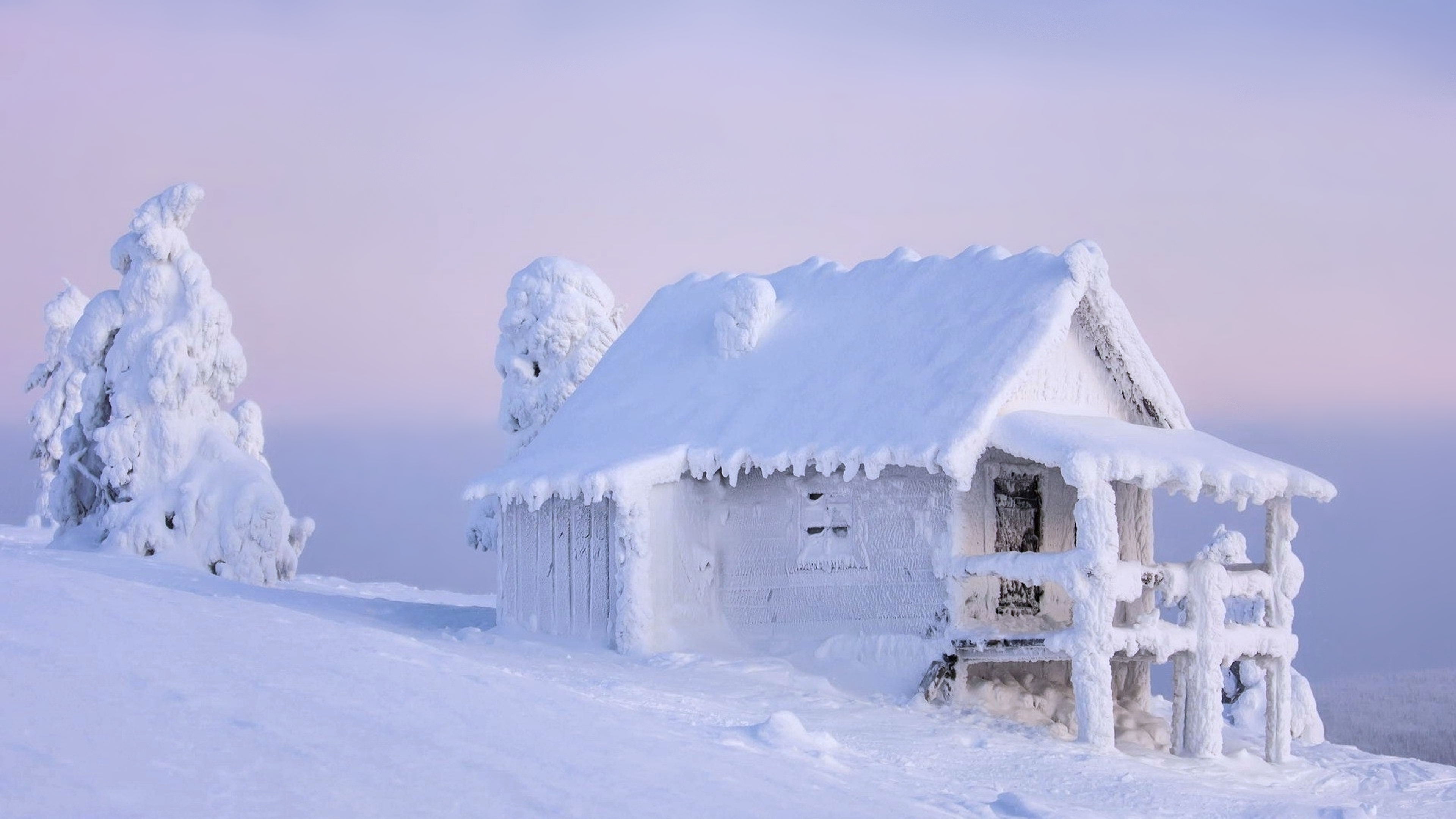 ice, winter, house, white, photography, nature, snow