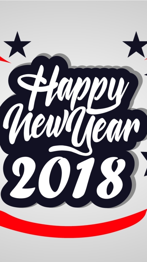 Скачати мобільні шпалери Новий Рік, Свято, Щасливого Нового Року, Новий Рік 2018 безкоштовно.
