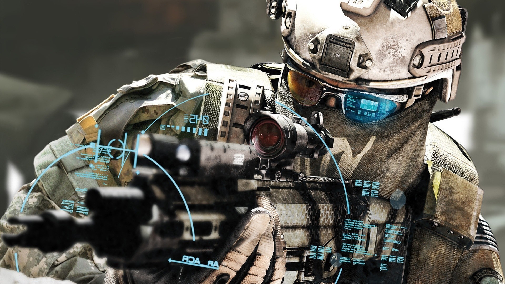 Популярні заставки і фони Tom Clancy's Ghost Recon: Майбутній Солдат на комп'ютер
