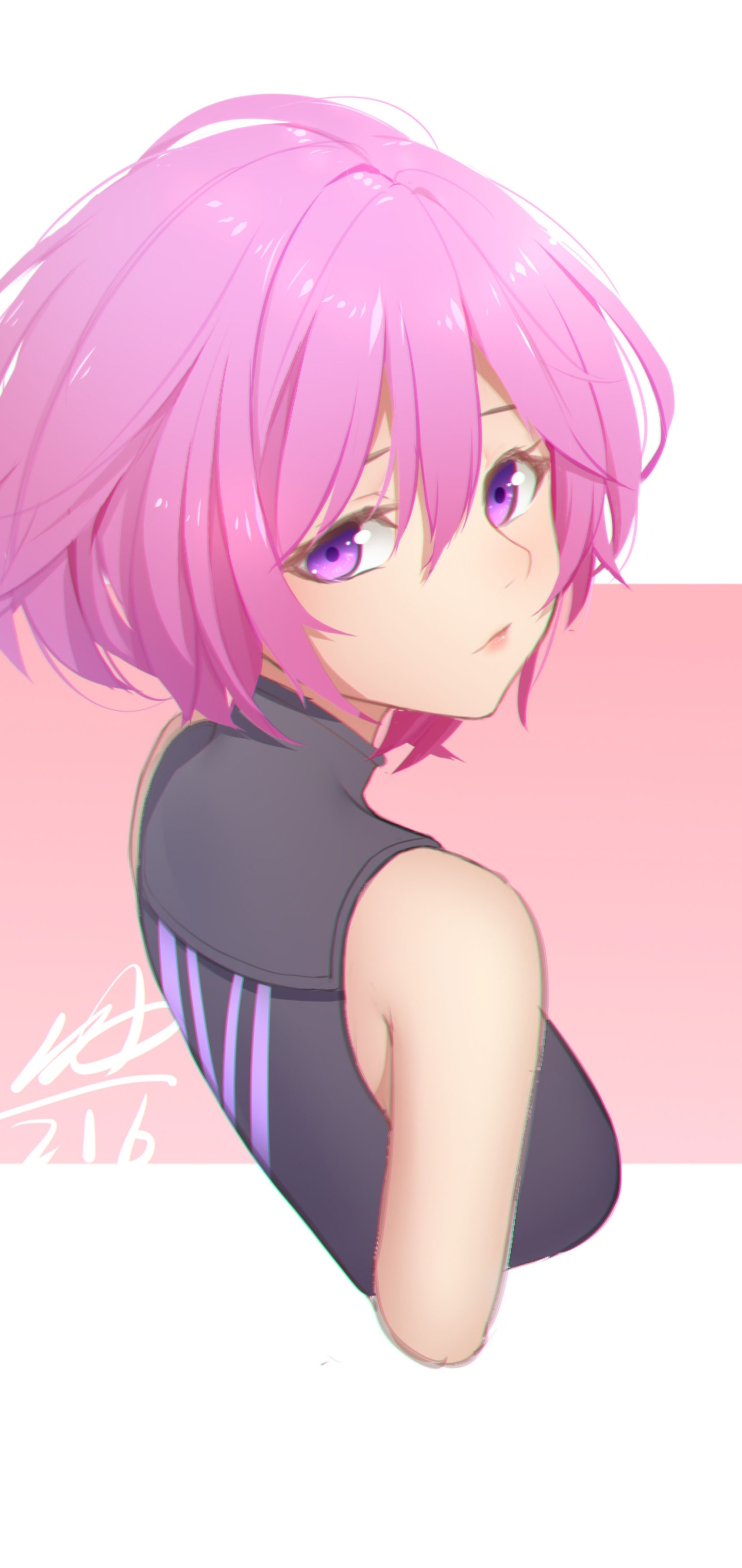 Download mobile wallpaper Anime, Pink Hair, Short Hair, Purple Eyes, Fate/grand Order, Mashu Kyrielight, Fate Series for free.