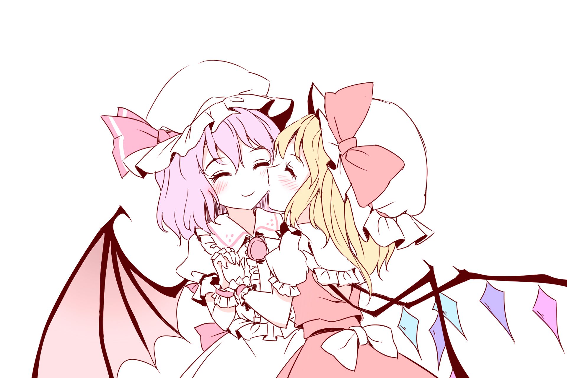 Descarga gratuita de fondo de pantalla para móvil de Animado, Remilia Escarlata, Flandre Escarlata, Touhou.