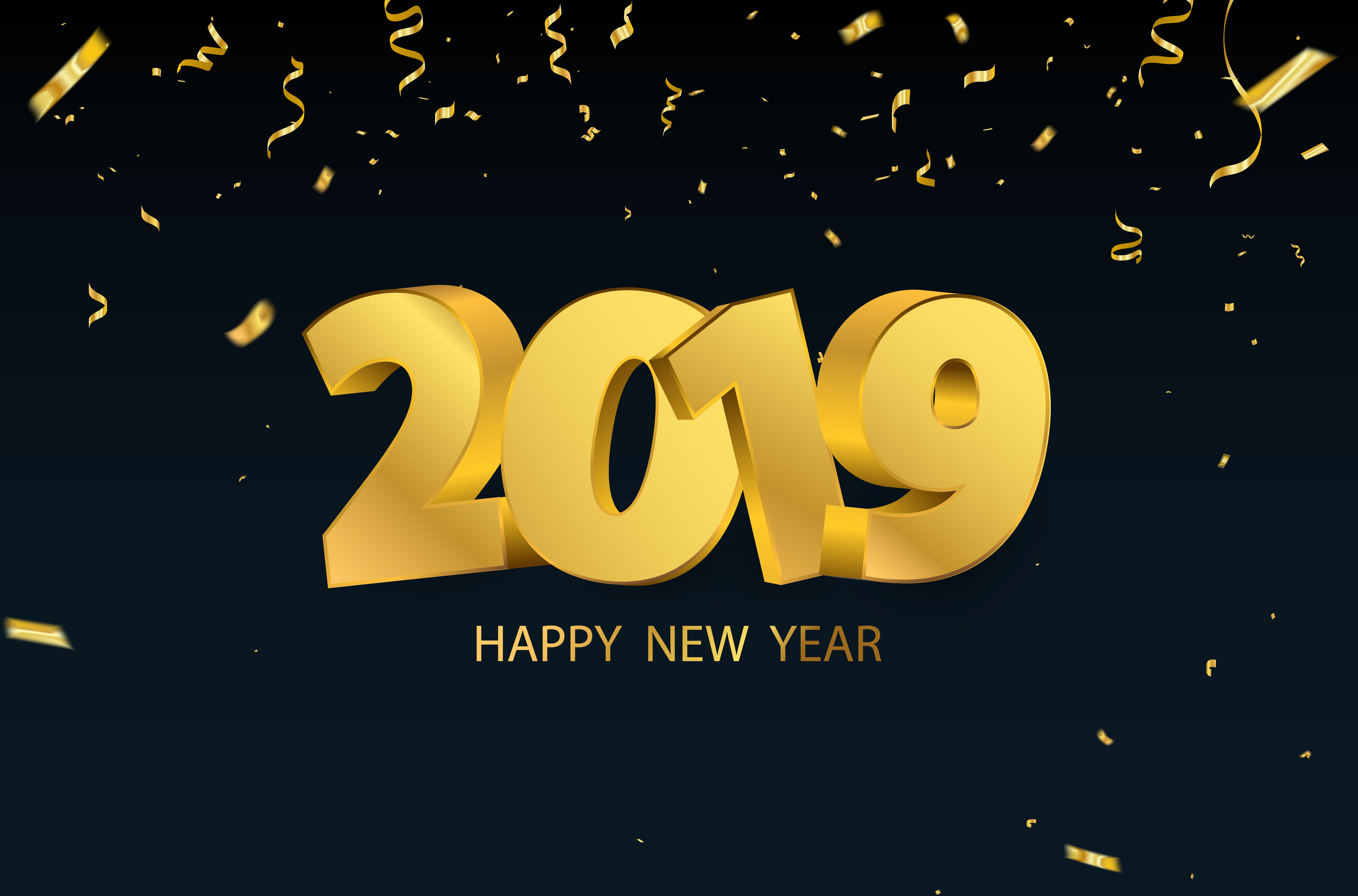 Free download wallpaper New Year, Holiday, Happy New Year, New Year 2019 on your PC desktop