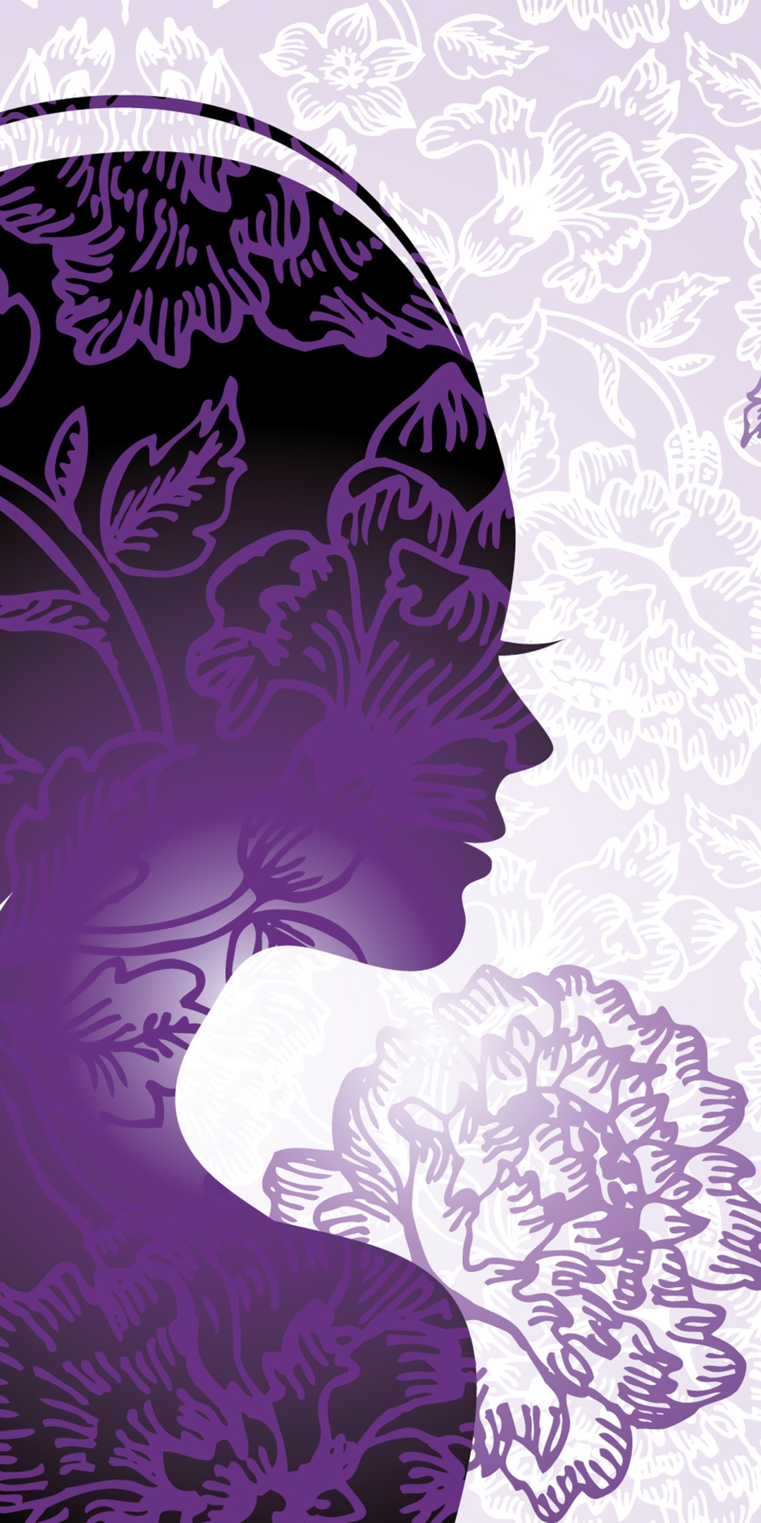 無料モバイル壁紙ベクター, 花, 概要, 紫のをダウンロードします。