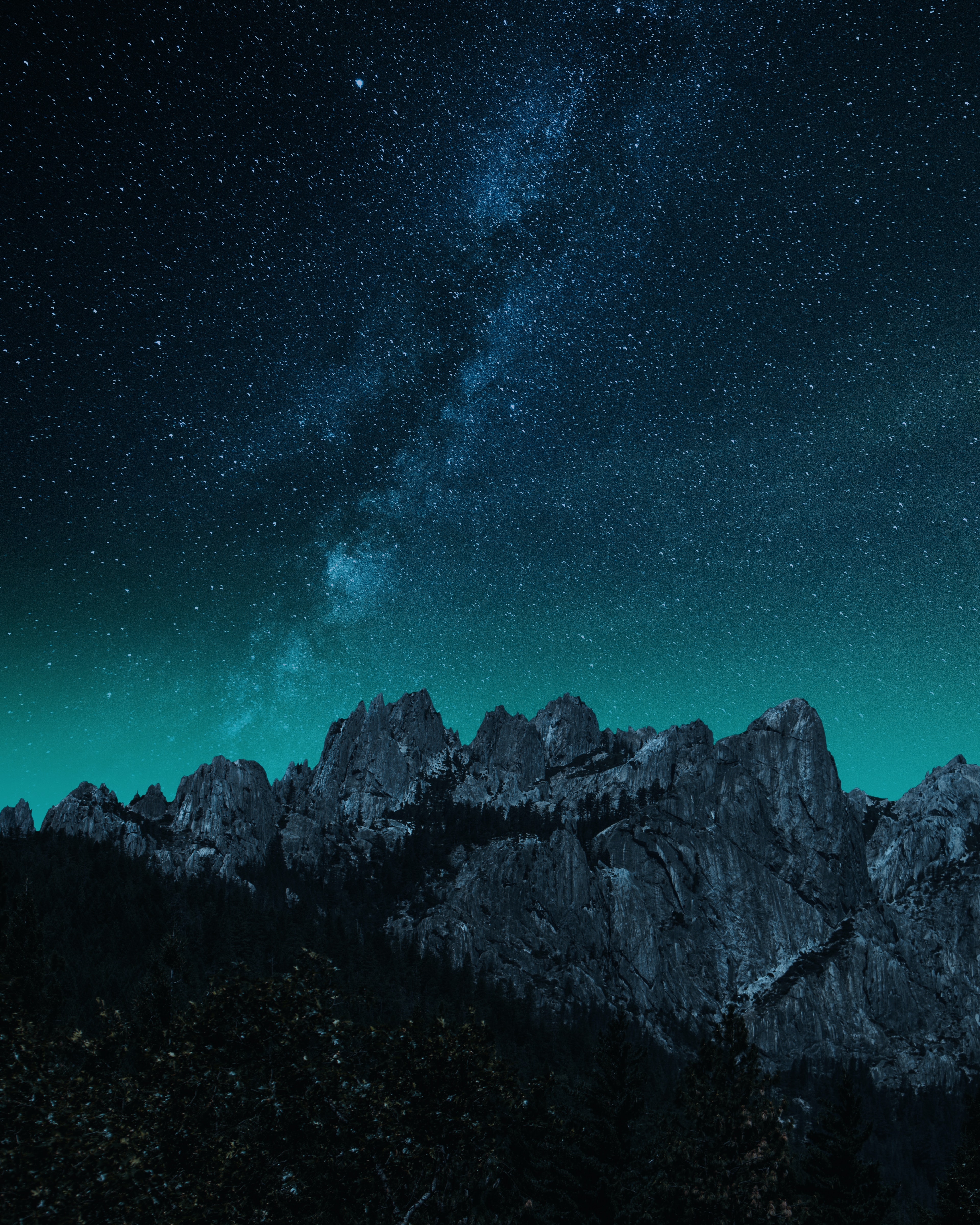 Free download wallpaper Nature, Stars, Rocks, Starry Sky, Night, Nebula on your PC desktop