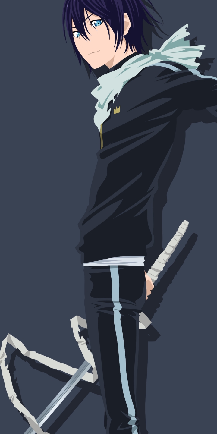 Download mobile wallpaper Anime, Blue Eyes, Purple Hair, Noragami, Yato (Noragami) for free.