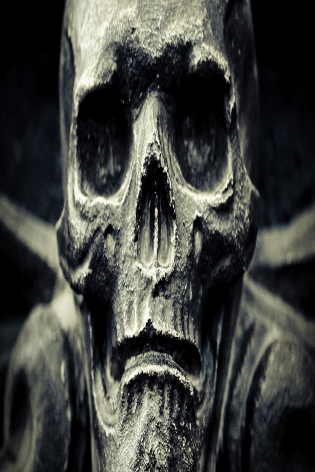 Download mobile wallpaper Dark, Skull for free.