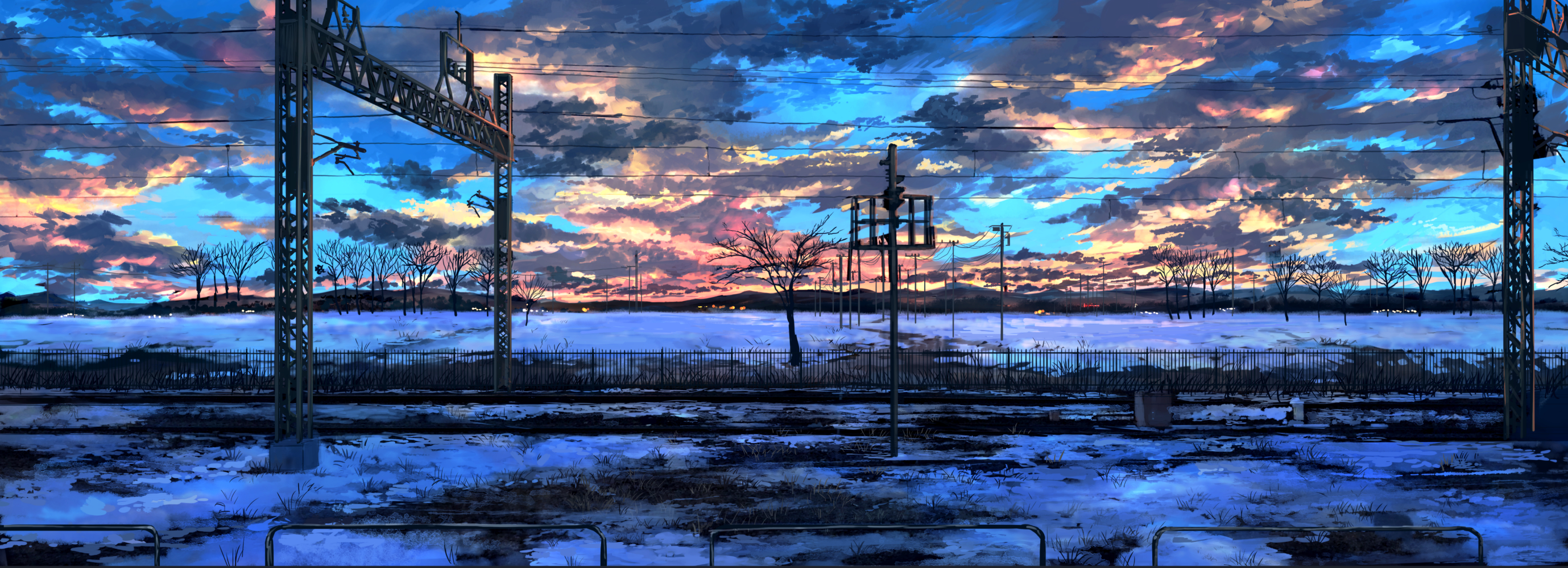 Download mobile wallpaper Anime, Snow, Original for free.