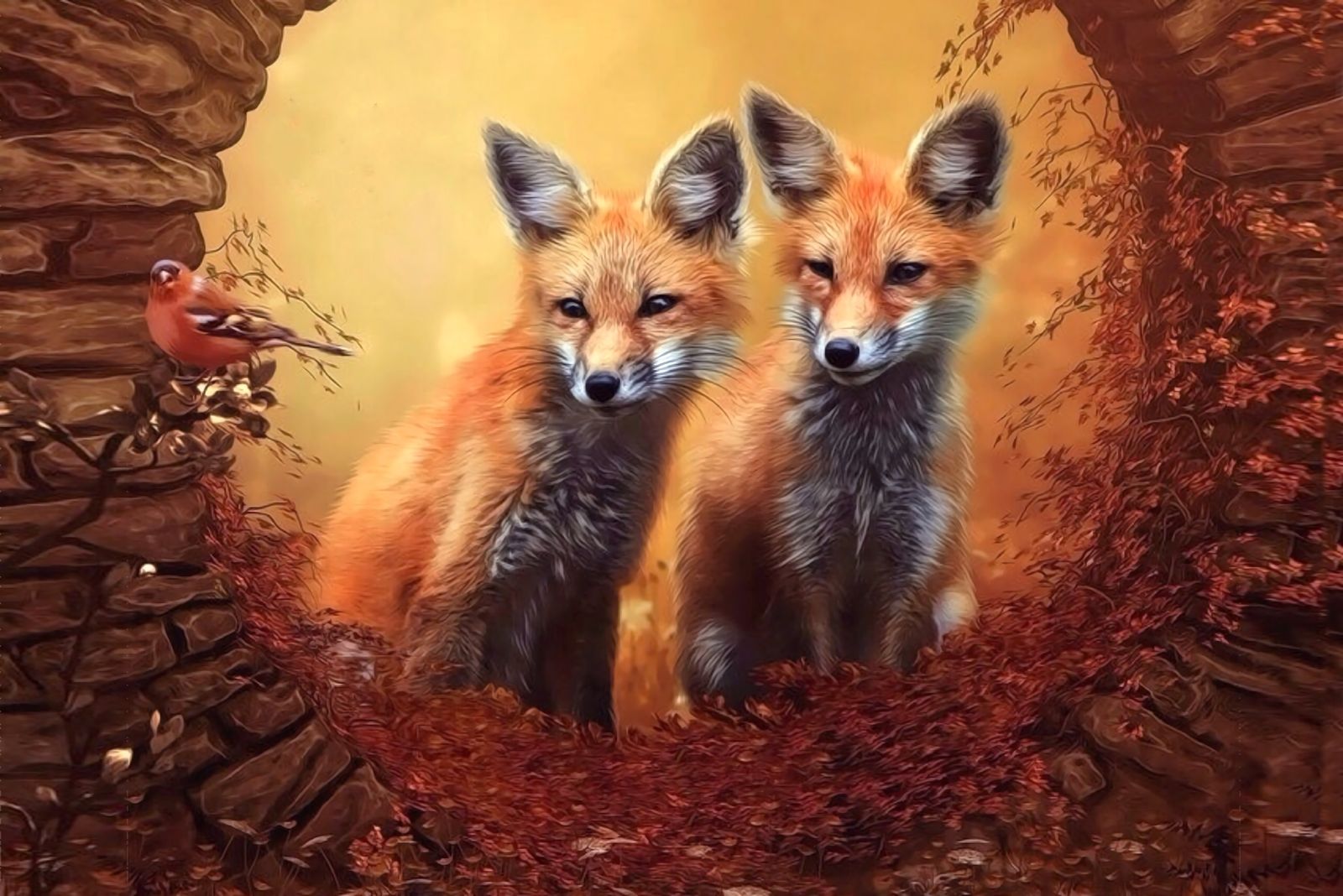 Download mobile wallpaper Fantasy, Fox, Fantasy Animals for free.