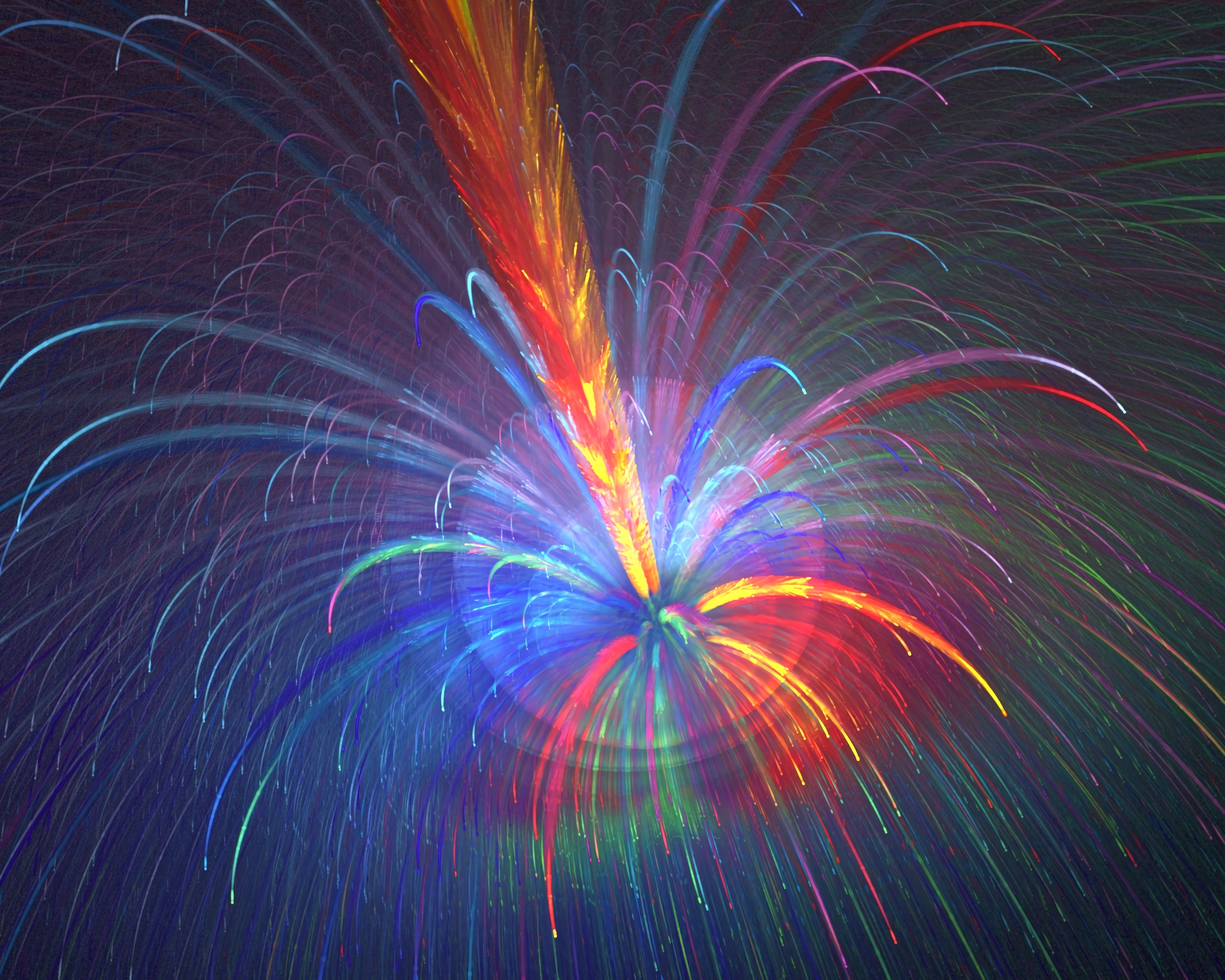 fireworks, abstract, sparks, multicolored, motley, fractal, firework 8K