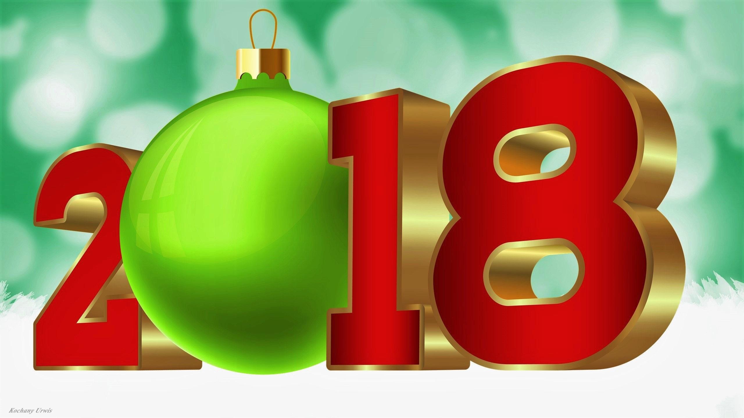 Téléchargez gratuitement l'image Nouvel An, Vacances, Décorations De Noël, Nouvel An 2018 sur le bureau de votre PC