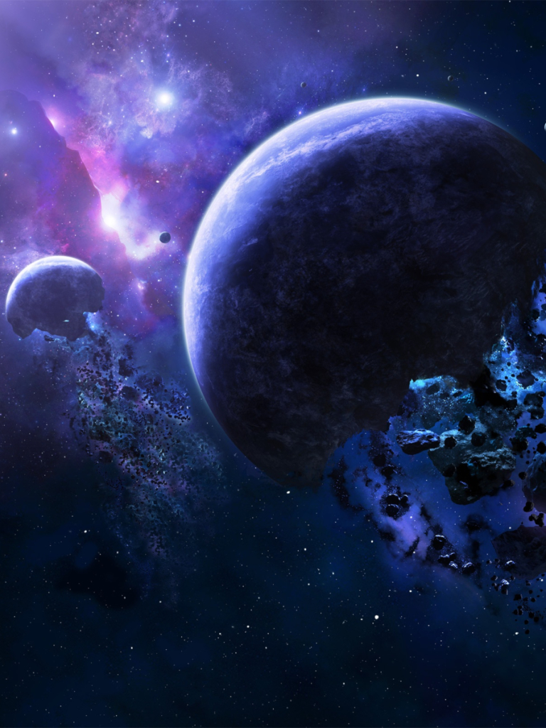 Download mobile wallpaper Planets, Stars, Space, Sci Fi, Destruction, Asteroid for free.