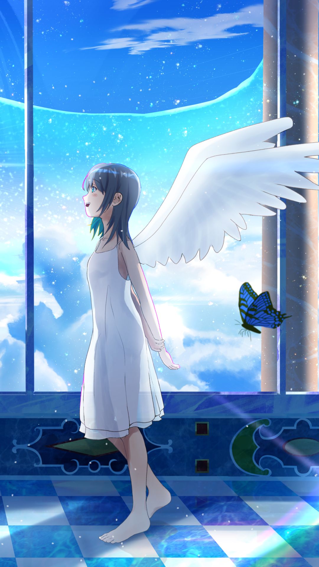 Download mobile wallpaper Anime, Wings, Angel for free.