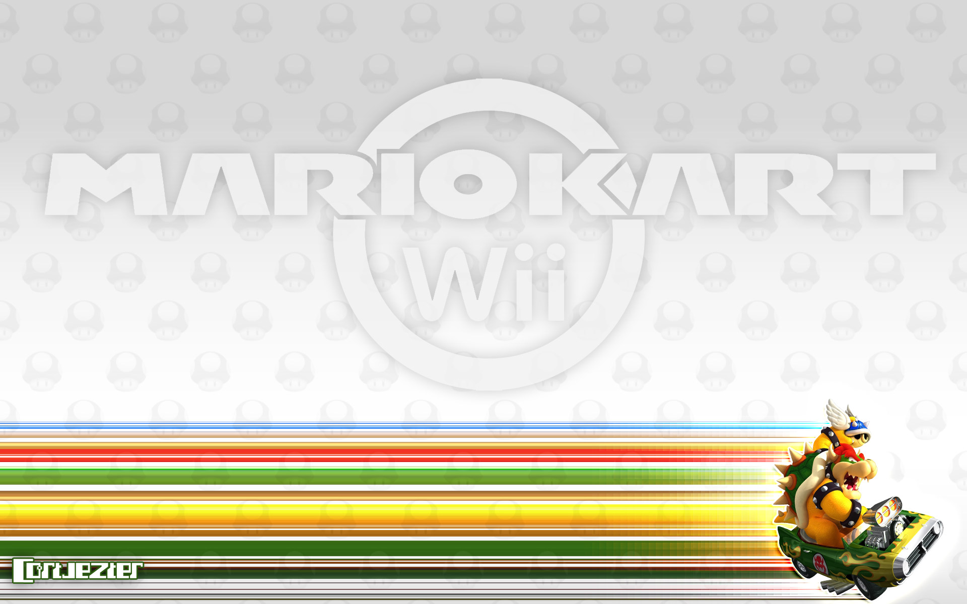 Скачать обои бесплатно Видеоигры, Марио, Боузер, Марио Карт Wii картинка на рабочий стол ПК