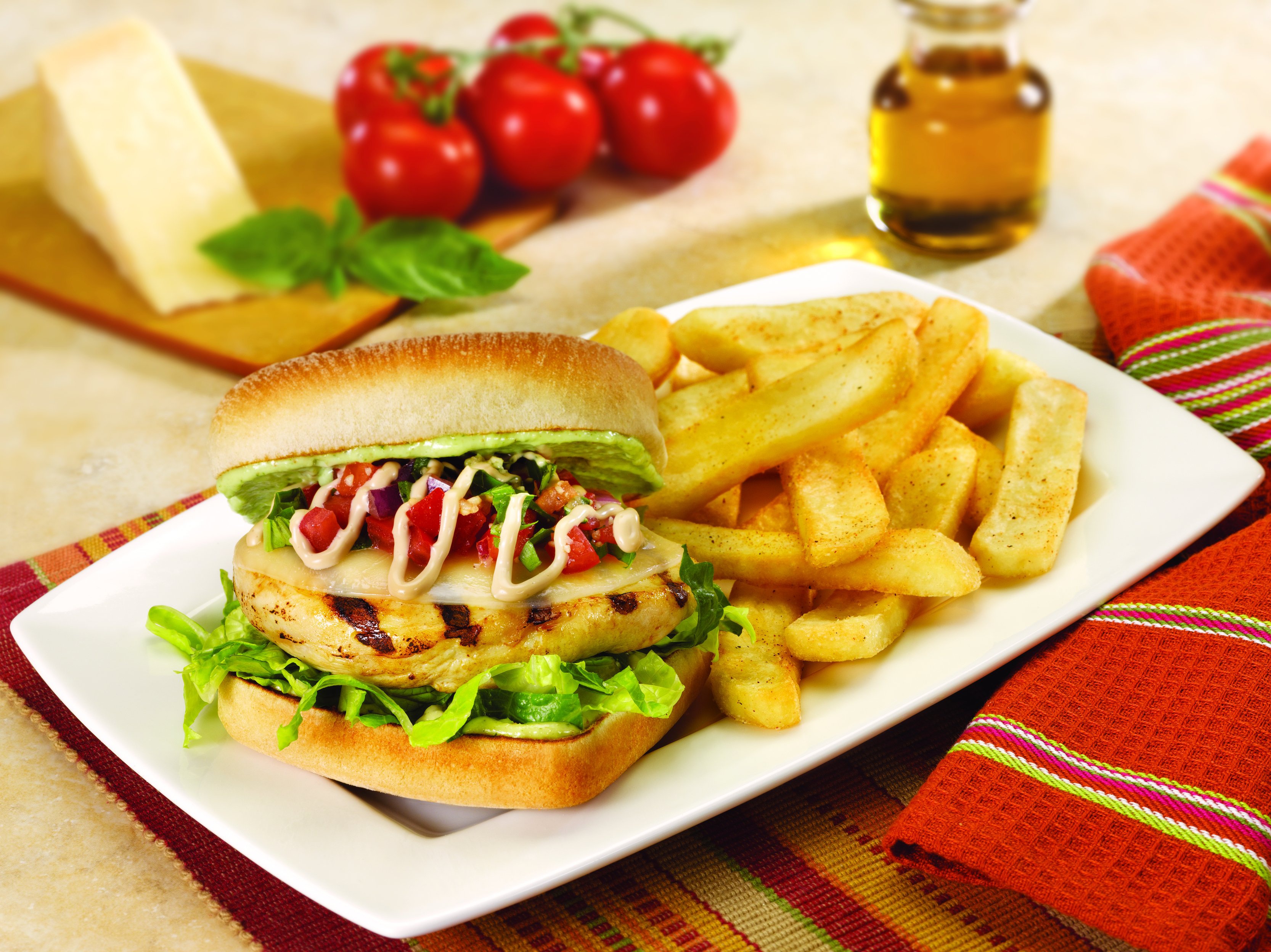 Download mobile wallpaper Food, Burger, French Fries for free.