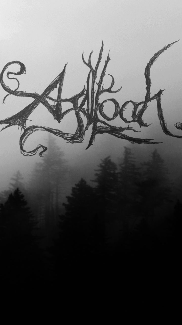 agalloch, music, fog, wood, logo