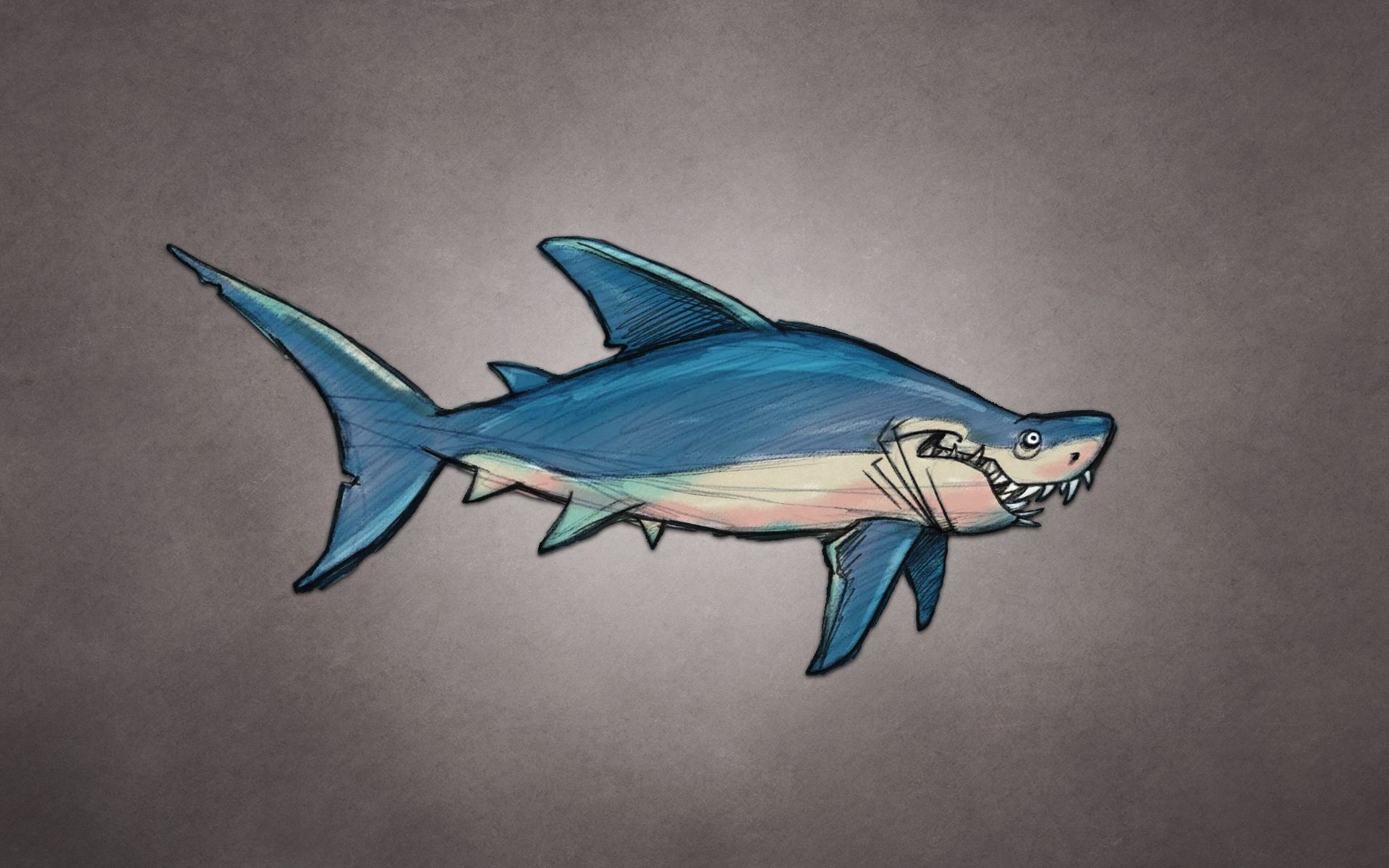 HD wallpaper shark, art, predator, fish