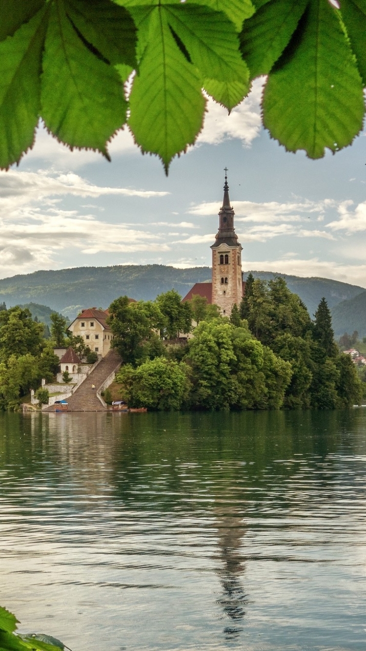 無料モバイル壁紙教会, スロベニア, ブレッド湖, 宗教的, 聖母被昇天教会をダウンロードします。