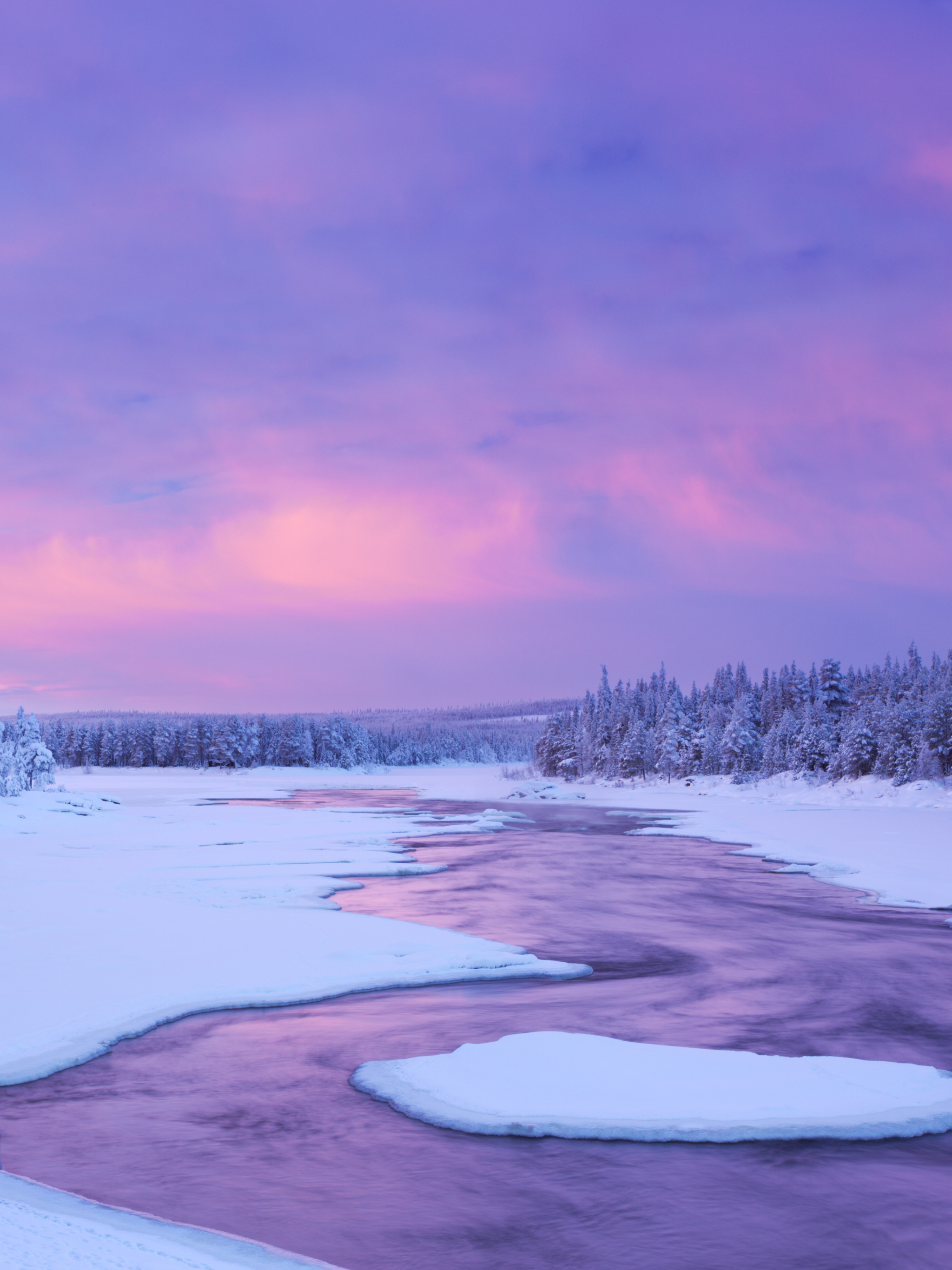 Descarga gratuita de fondo de pantalla para móvil de Invierno, Nieve, Atardecer, Tierra/naturaleza, Puesta De Sol.