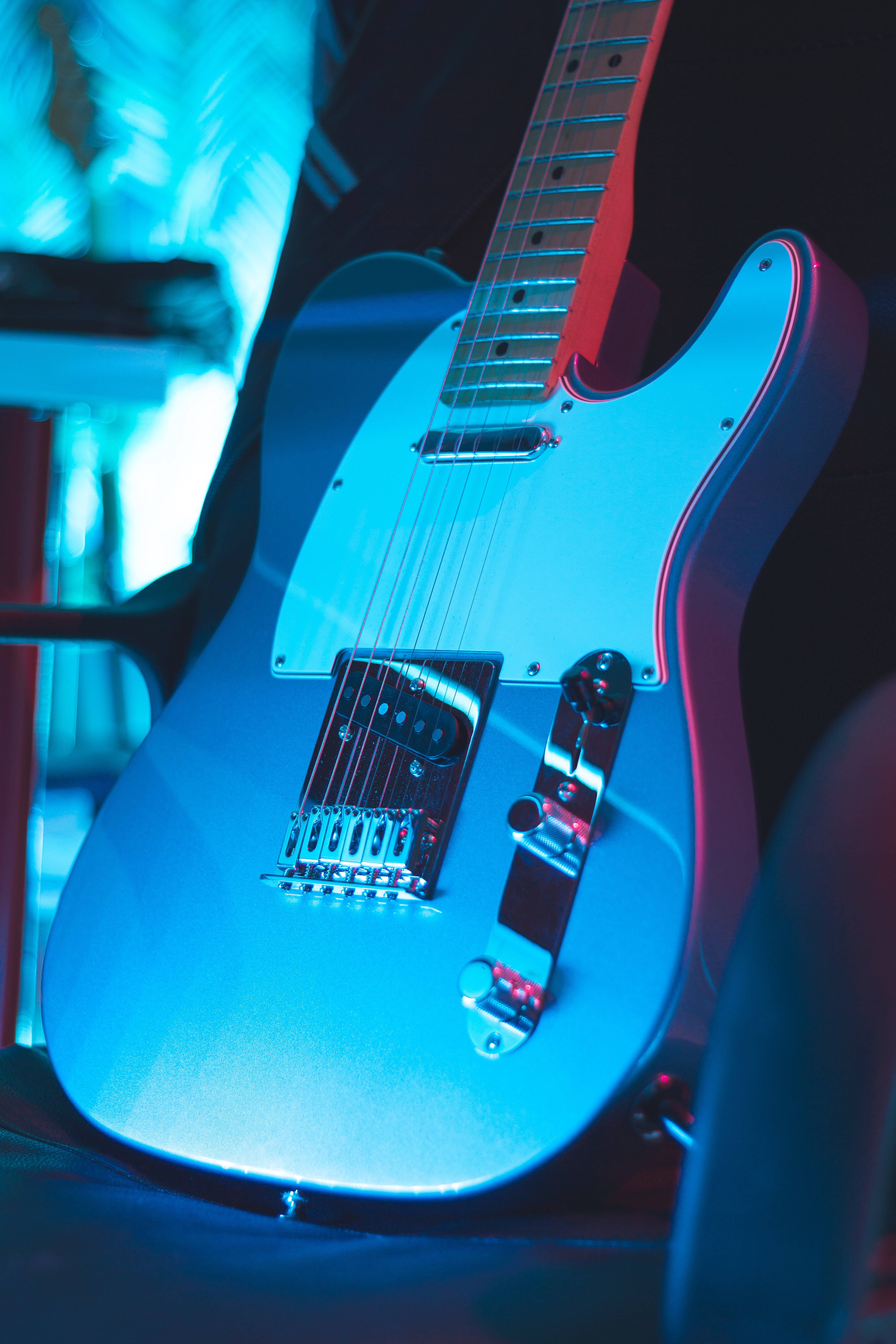 musical instrument, guitar, music, neon, electronic