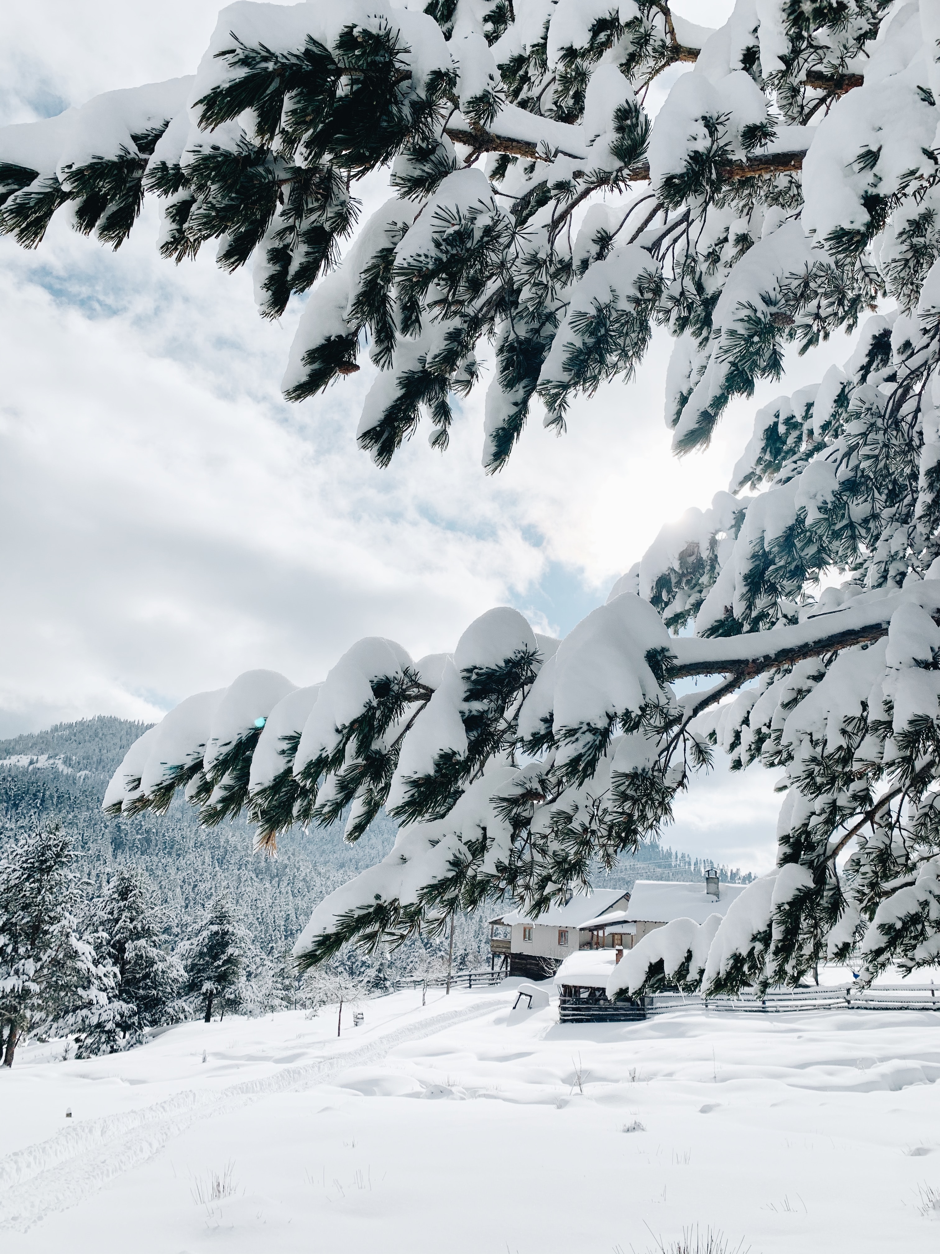 無料モバイル壁紙自然, 泊める, 雪, 冬, 小さな家, 風景をダウンロードします。