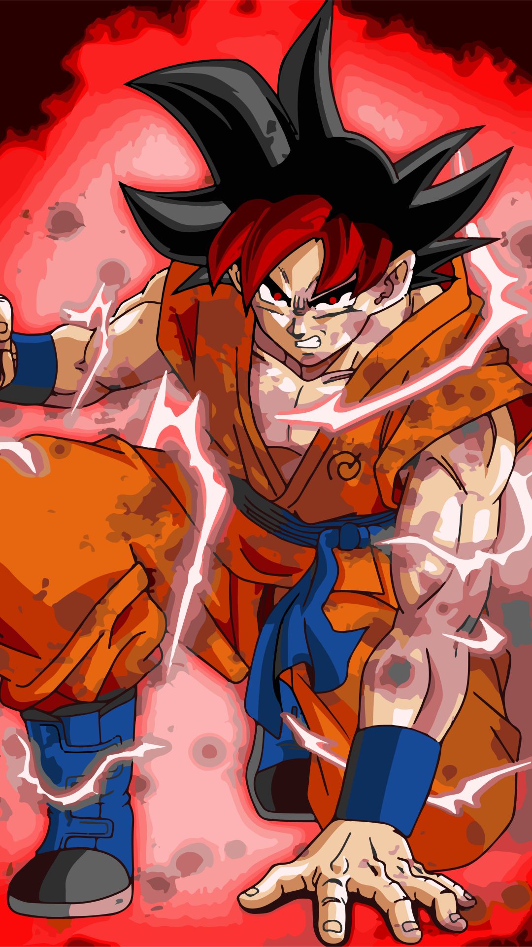 Download mobile wallpaper Anime, Dragon Ball, Goku, Super Saiyan God, Dragon Ball Super for free.
