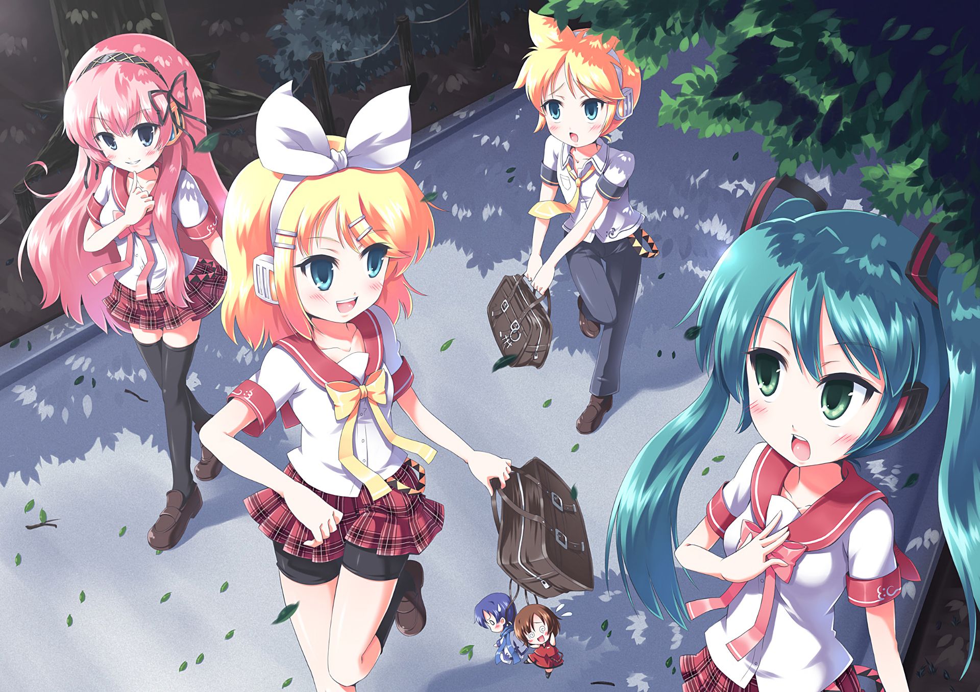 Free download wallpaper Anime, Vocaloid, Hatsune Miku, Luka Megurine, Rin Kagamine, Kaito (Vocaloid), Len Kagamine, Meiko (Vocaloid) on your PC desktop