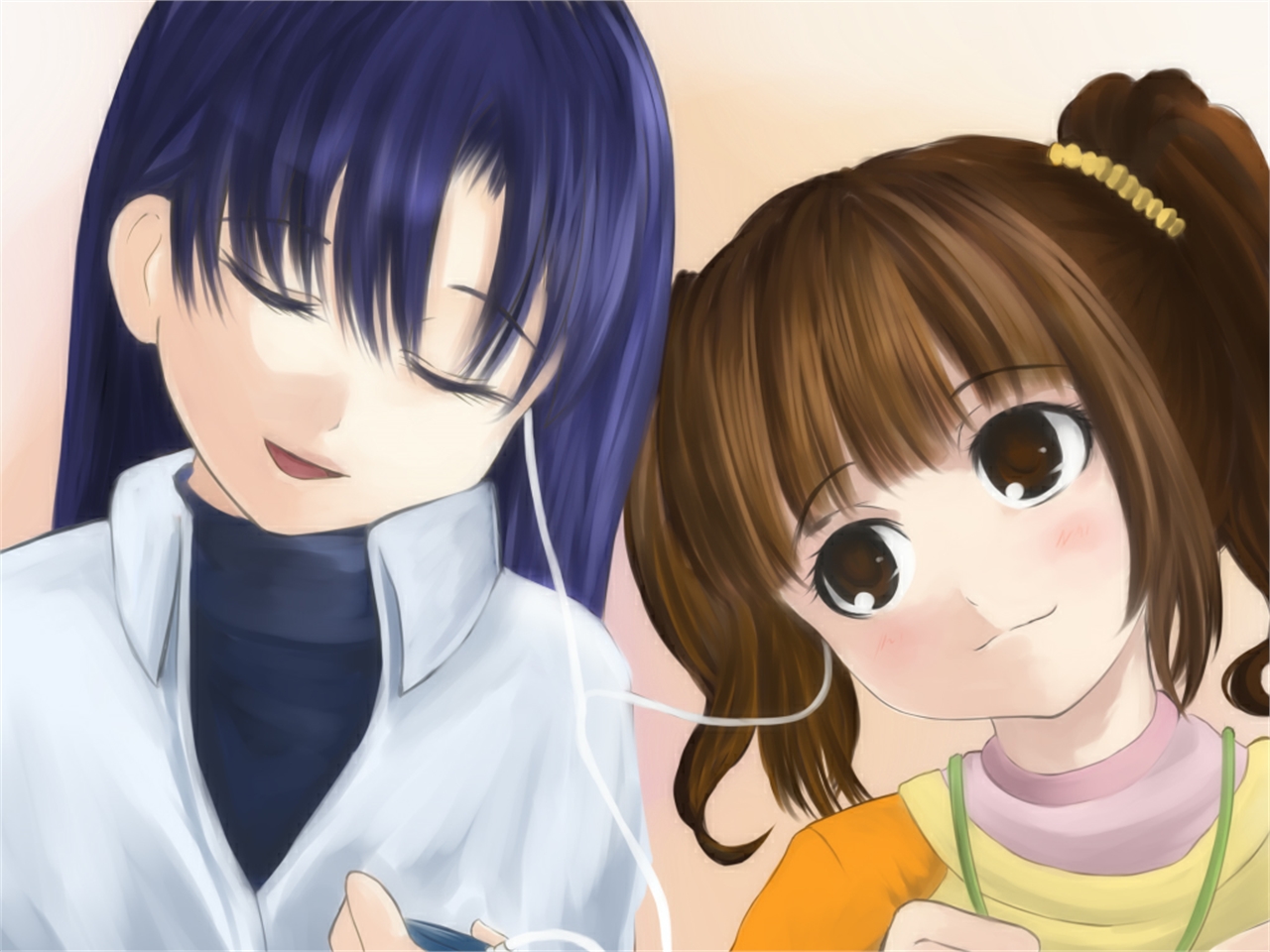 Free download wallpaper Anime, Chihaya Kisaragi, Yayoi Takatsuki, The Idolm@ster on your PC desktop