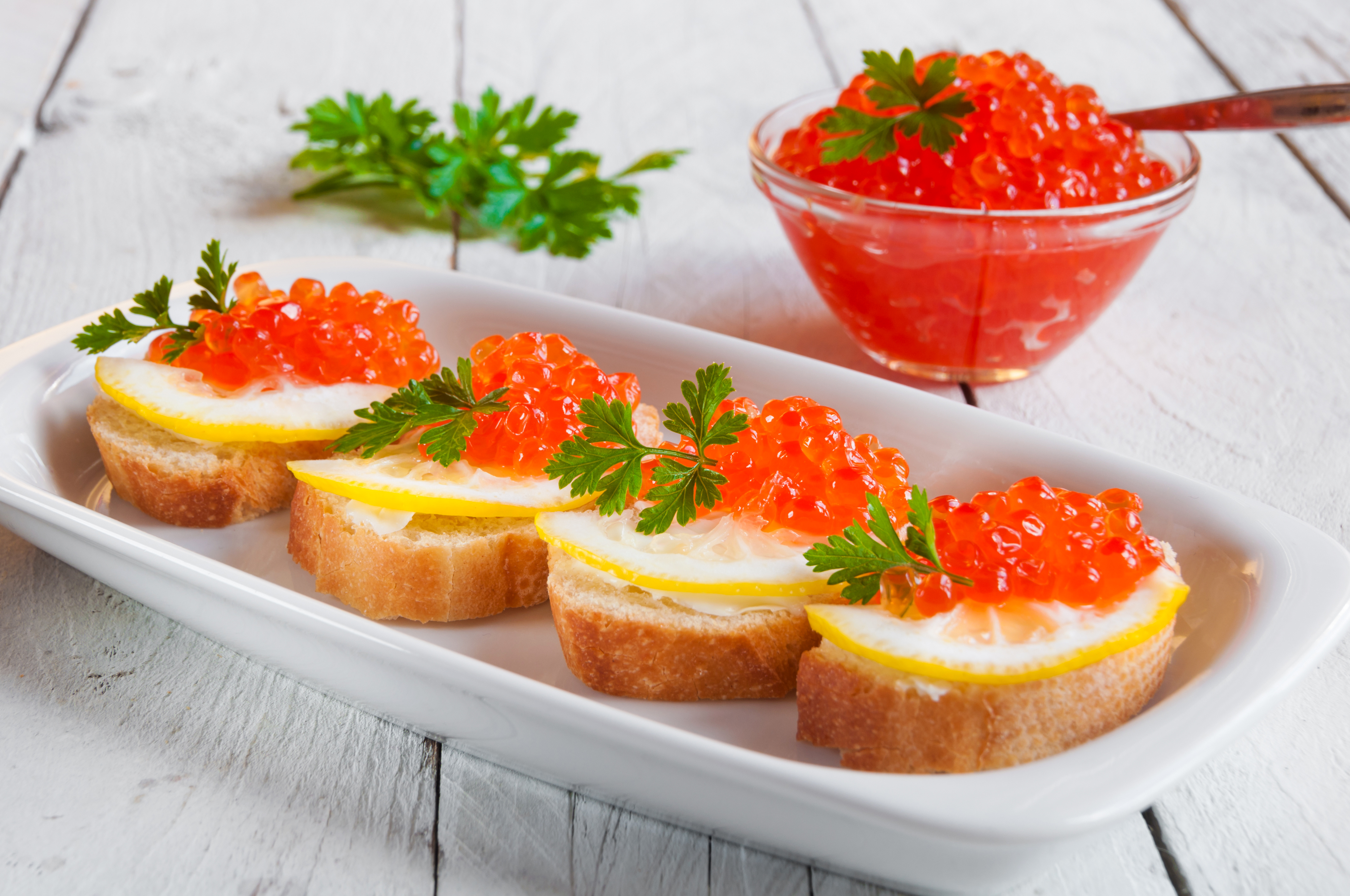 Download mobile wallpaper Food, Caviar, Toast, Seafood for free.