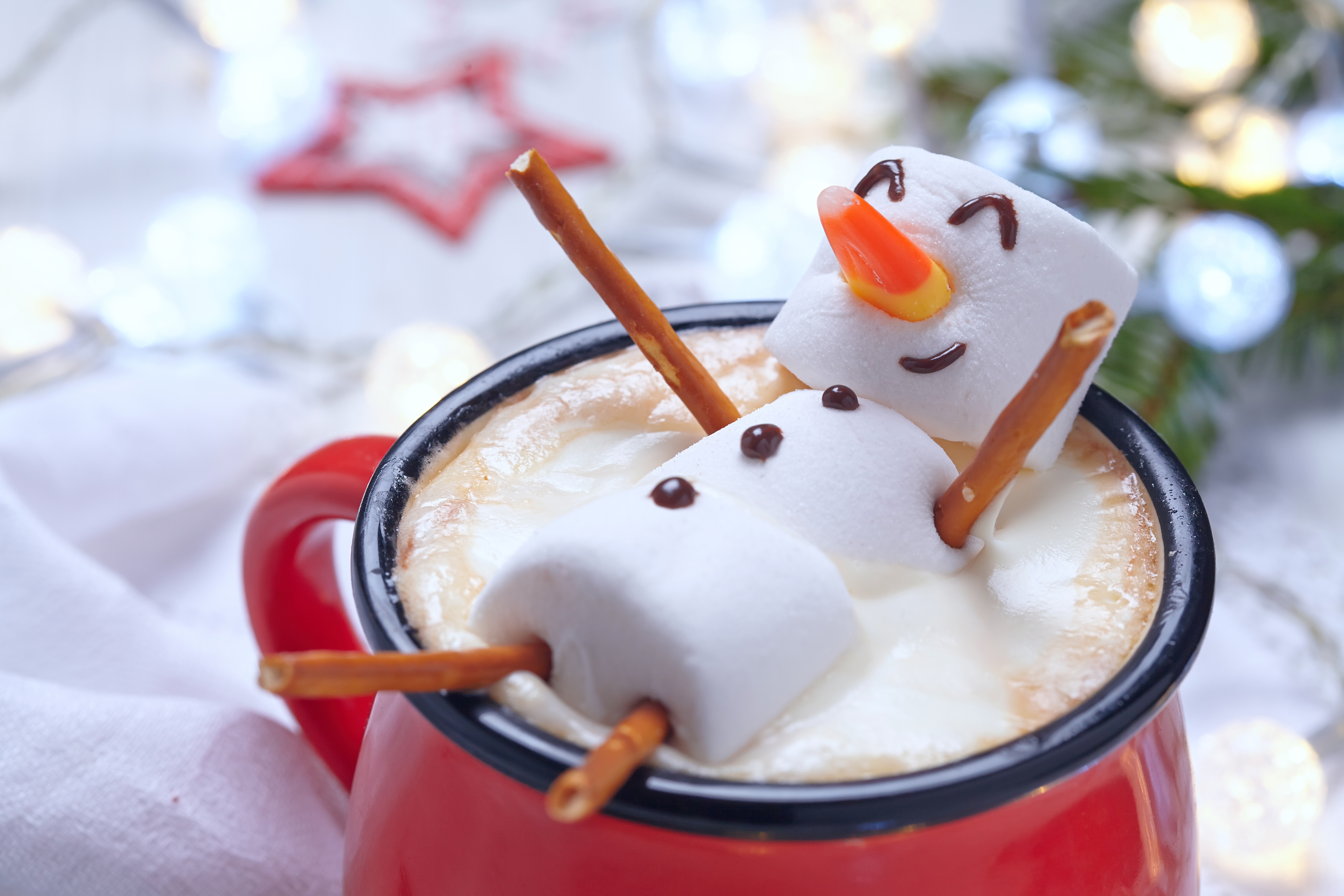 Laden Sie das Schneemann, Mäusespeck, Heiße Schokolade, Nahrungsmittel-Bild kostenlos auf Ihren PC-Desktop herunter