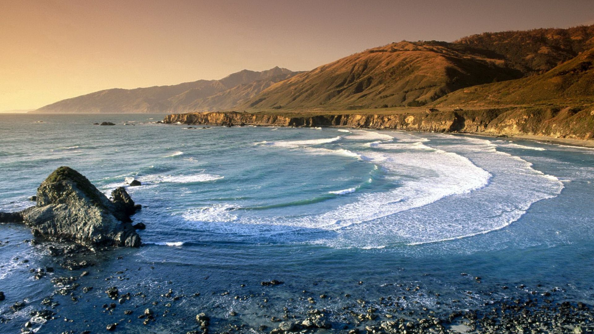 Laden Sie das Natur, Stones, Felsen, Küste, Mountains, Die Steine, Waves-Bild kostenlos auf Ihren PC-Desktop herunter