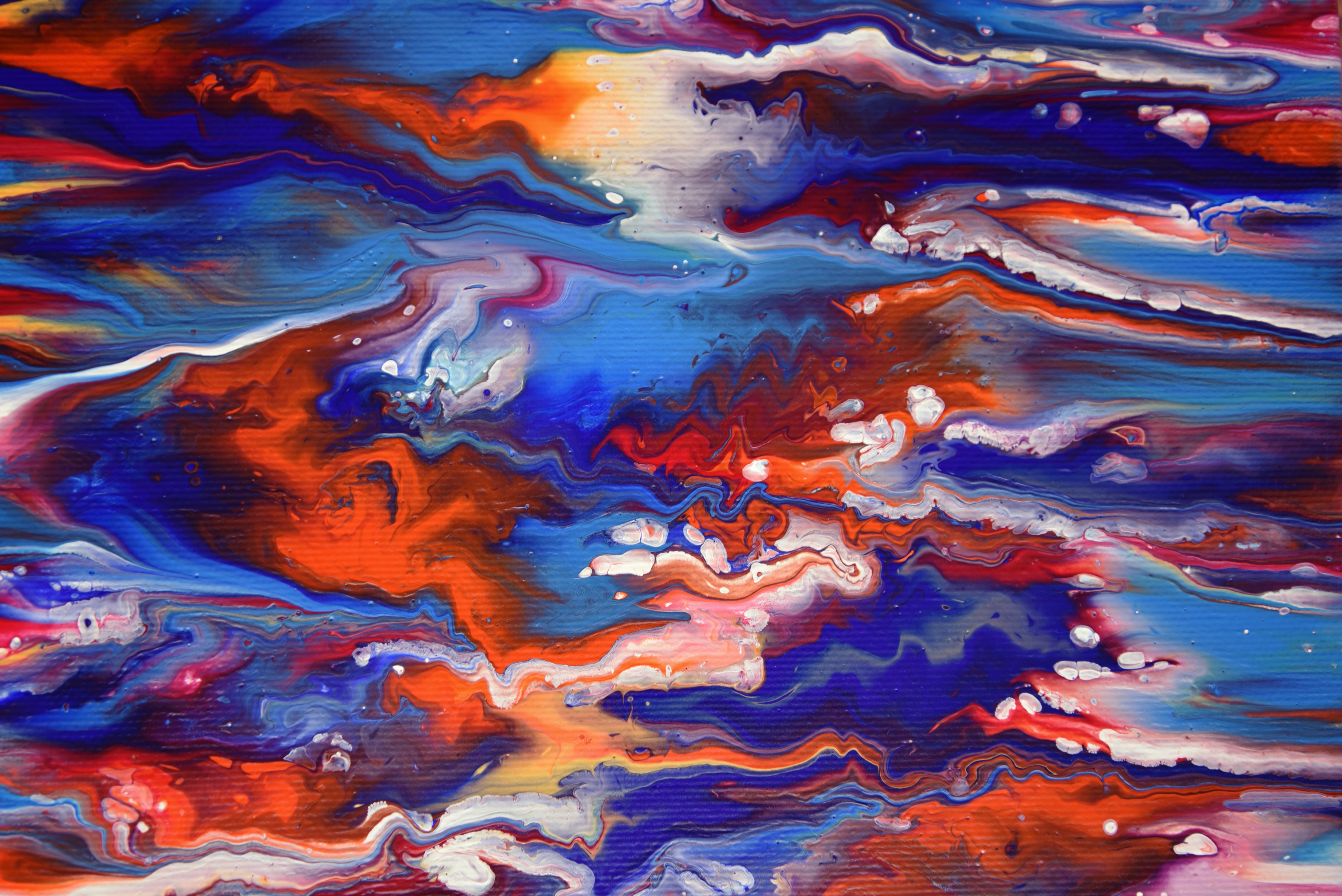 Download mobile wallpaper Paint, Divorces, Motley, Multicolored, Bright, Abstract, Fluid Art for free.