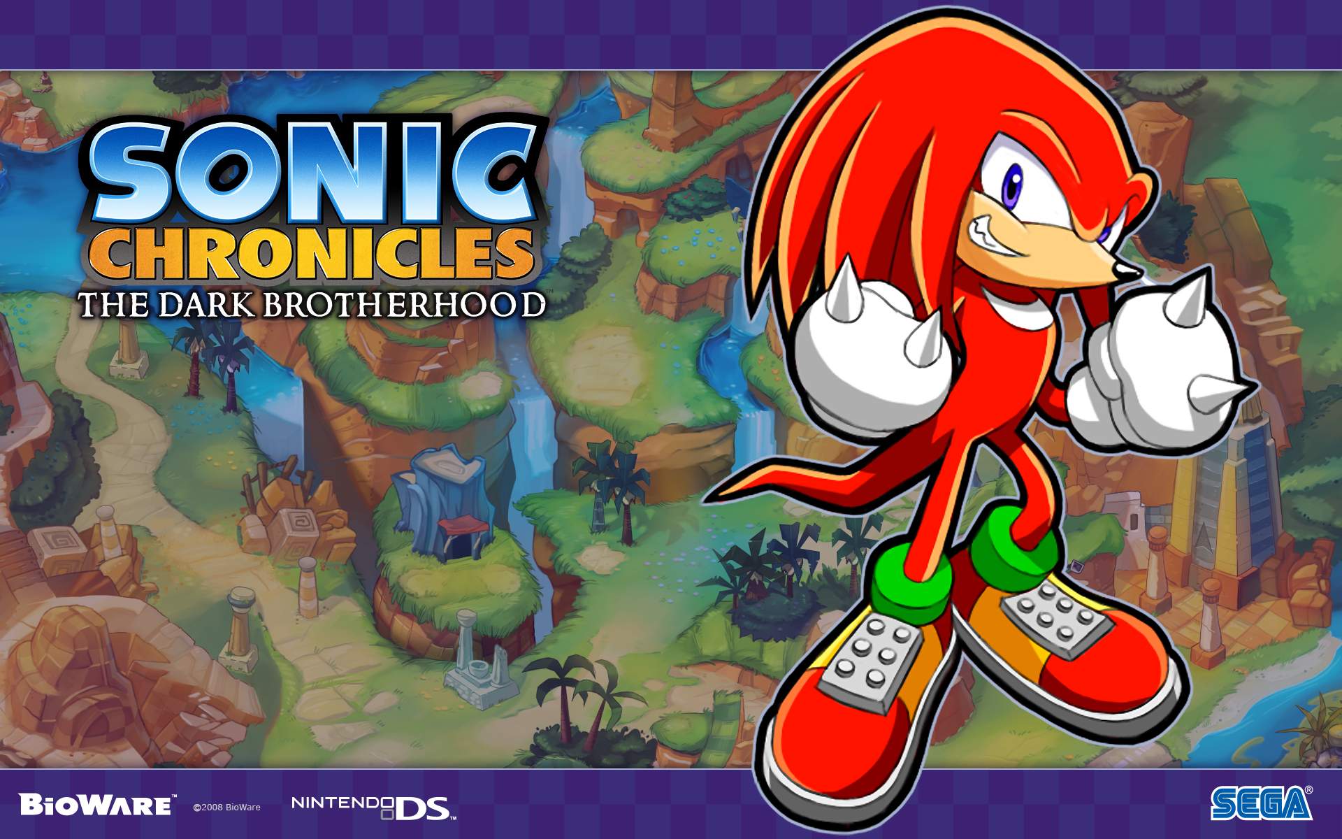 video game, sonic chronicles: the dark brotherhood, knuckles the echidna, sonic