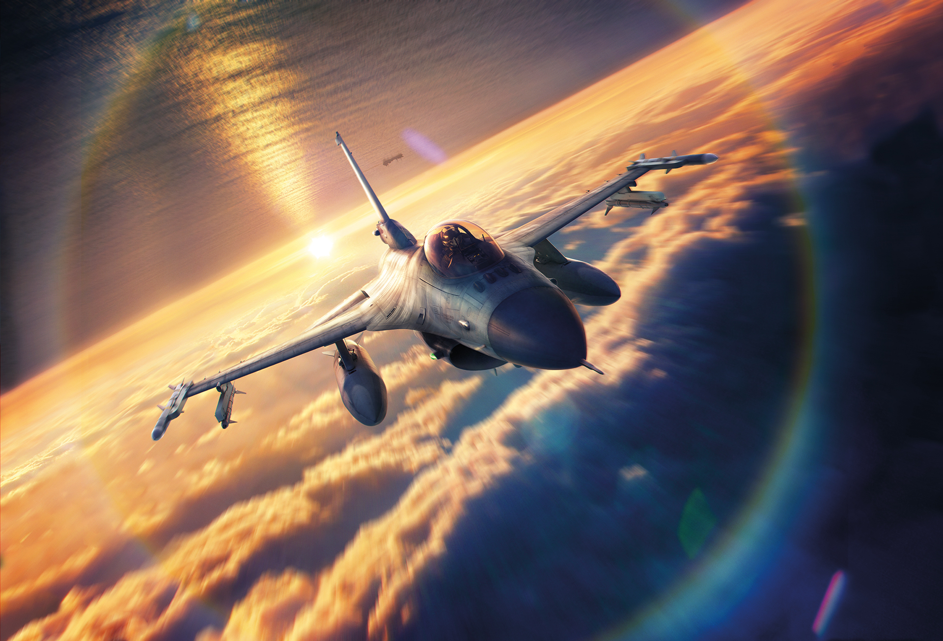 Laden Sie das Flugzeuge, Wolke, Militär, Düsenjäger, Kampfjets, General Dynamics F 16 Kampffalke, Kampfflugzeug-Bild kostenlos auf Ihren PC-Desktop herunter