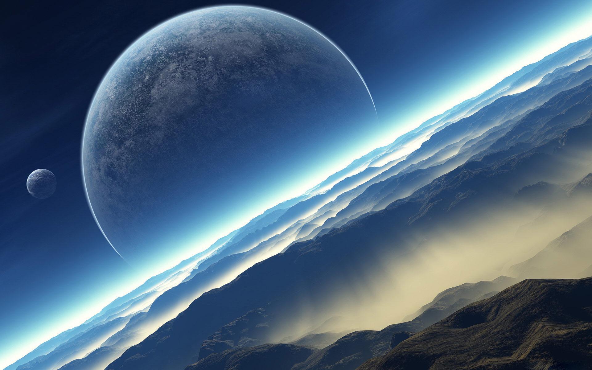 planet, sci fi, planet rise, basket, landscape, space