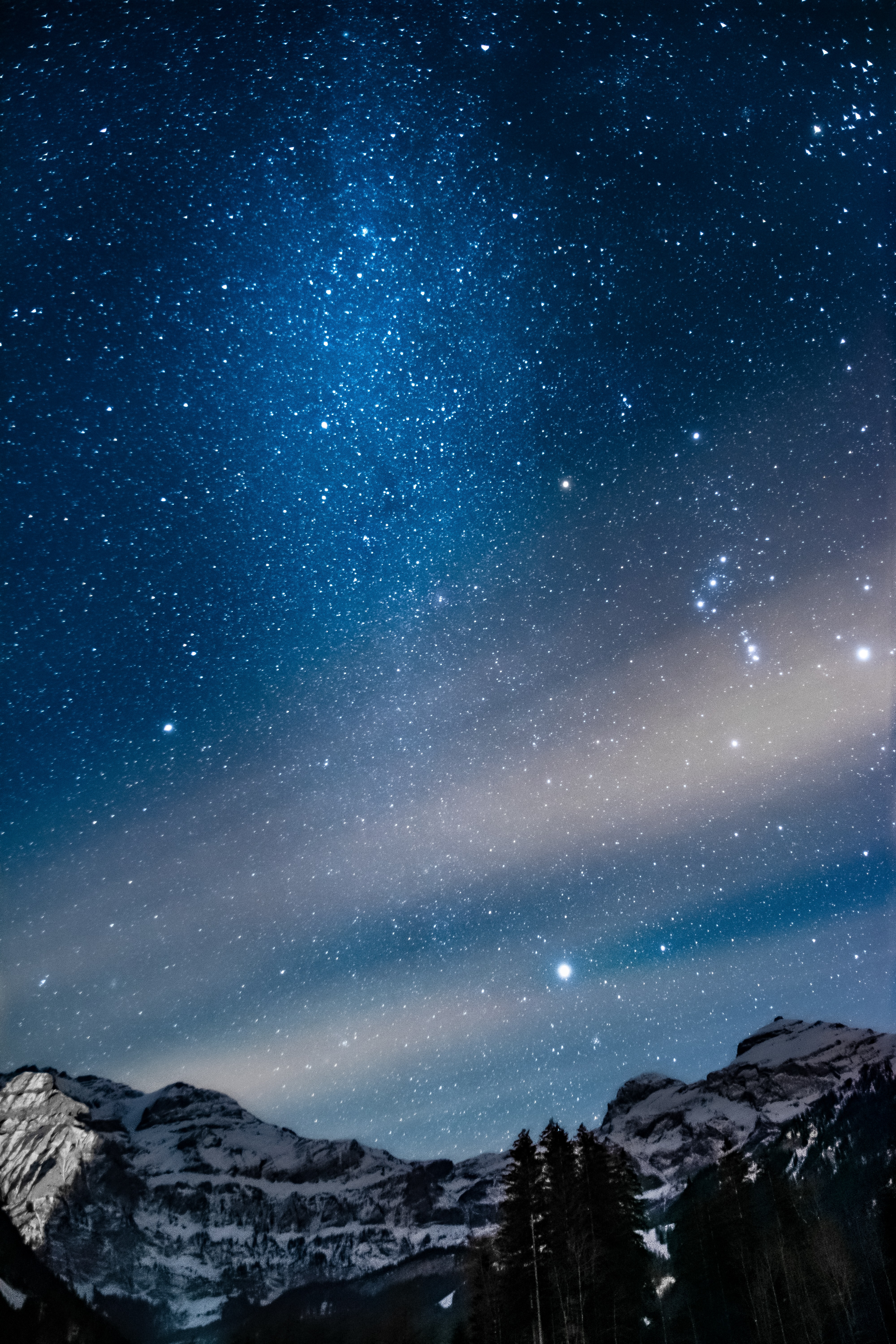 Free download wallpaper Mountains, Night, Starry Sky, Dark, Stars on your PC desktop