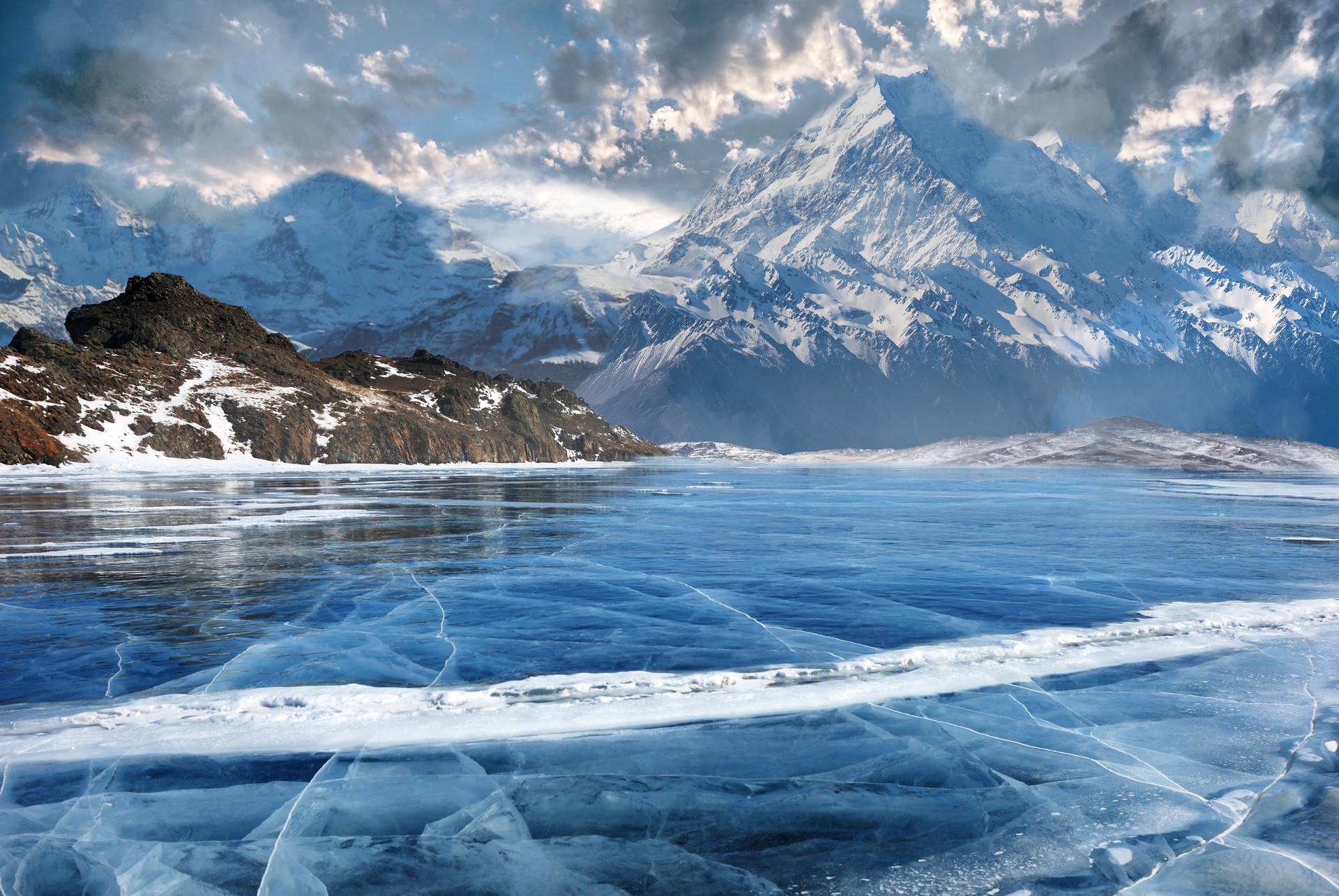 Téléchargez gratuitement l'image Hiver, Glace, Montagne, Lac, La Nature, Terre/nature sur le bureau de votre PC