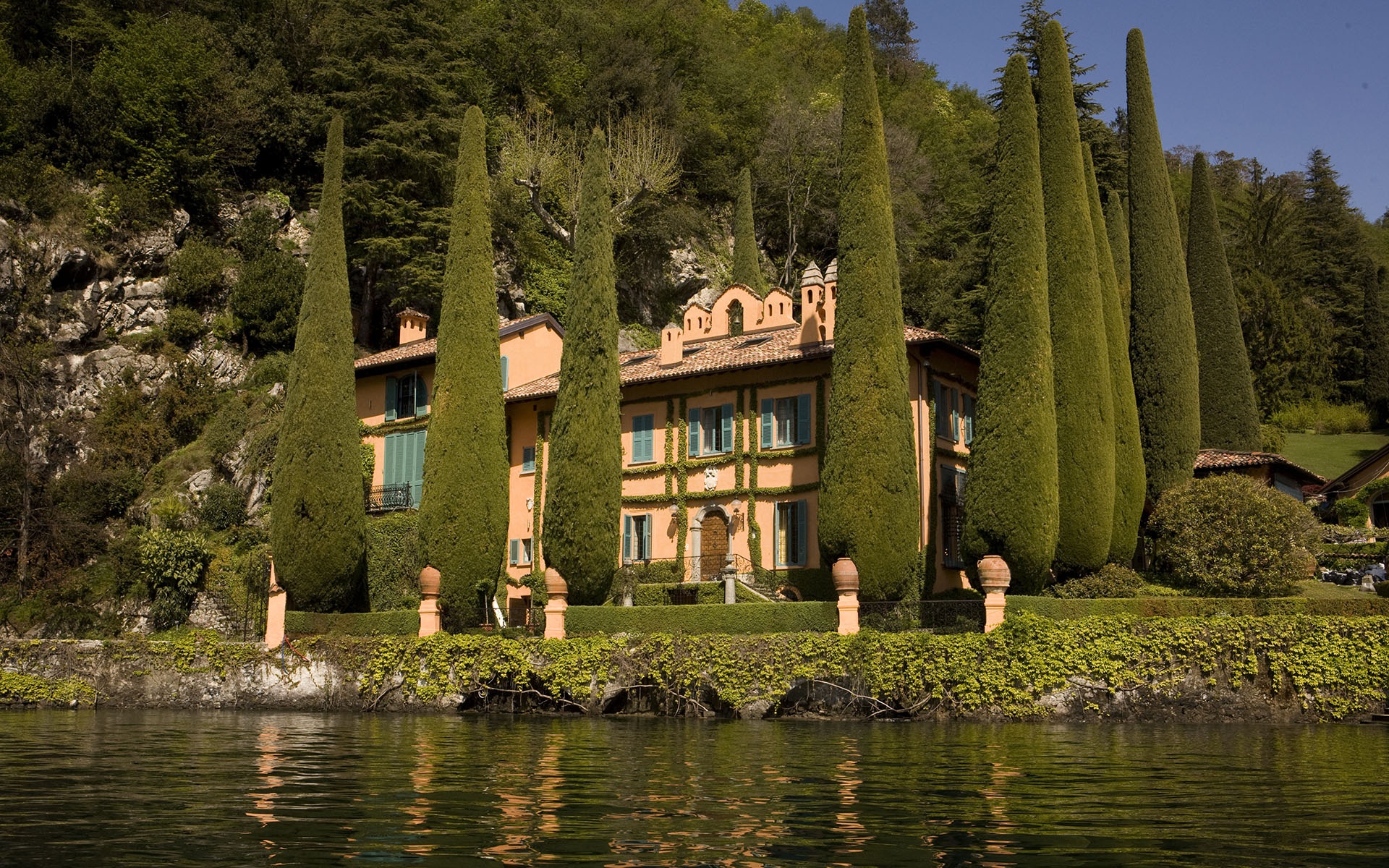 Handy-Wallpaper Italien, Baum, Villa, Menschengemacht kostenlos herunterladen.
