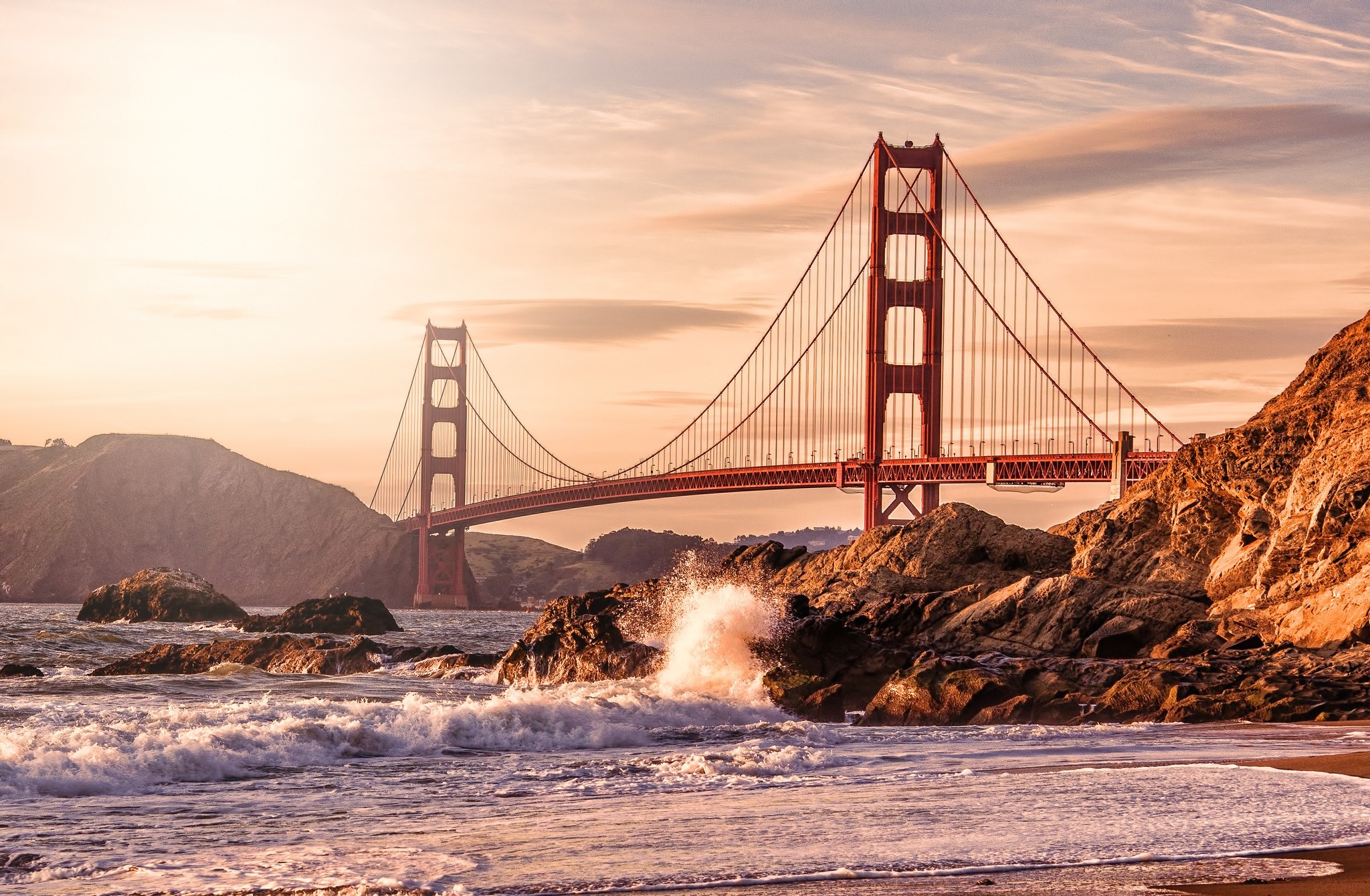 Free download wallpaper Bridges, Bridge, California, Golden Gate, Man Made on your PC desktop