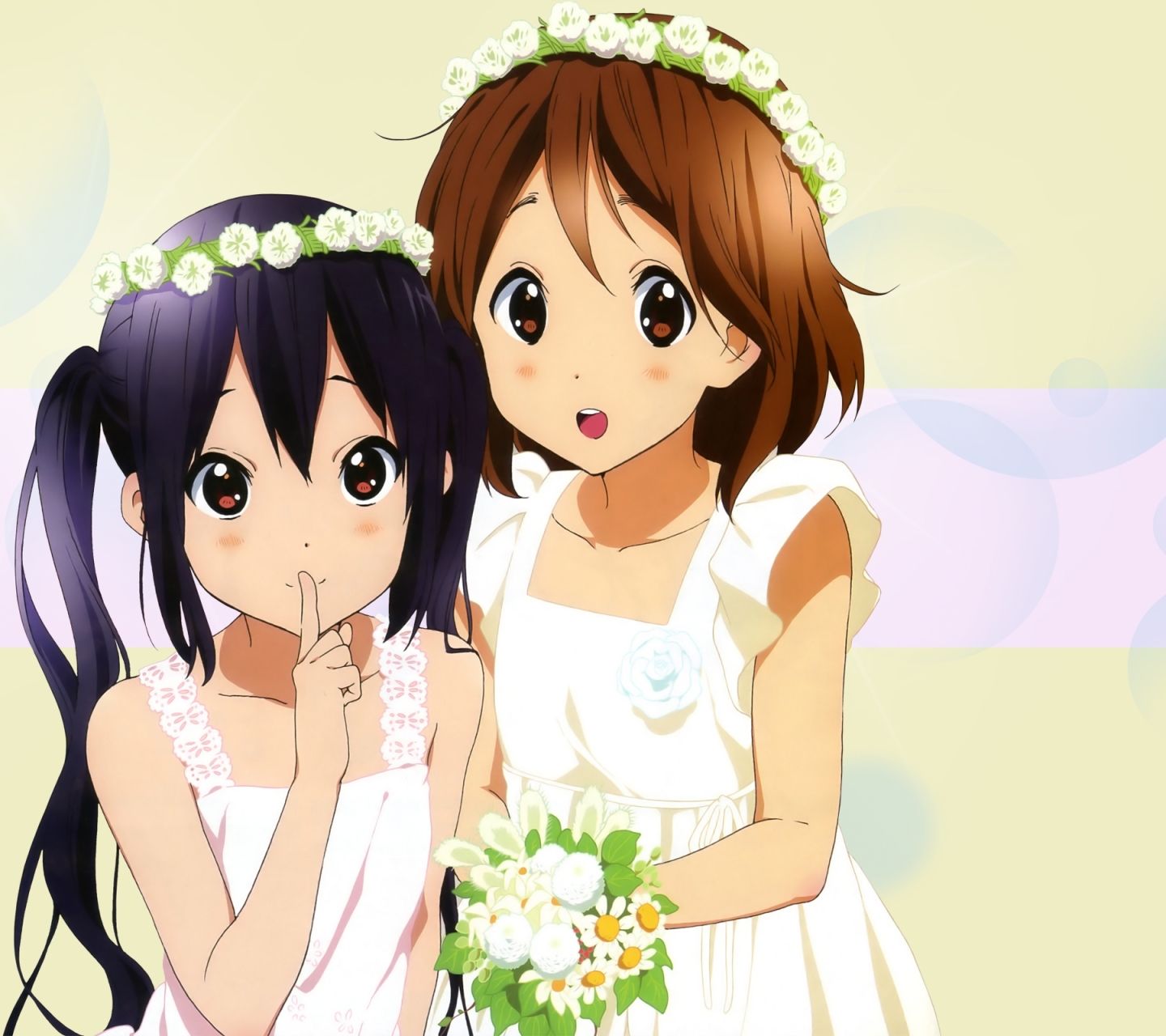 Handy-Wallpaper Animes, K On!, Azusa Nakano, Yui Hirasawa kostenlos herunterladen.