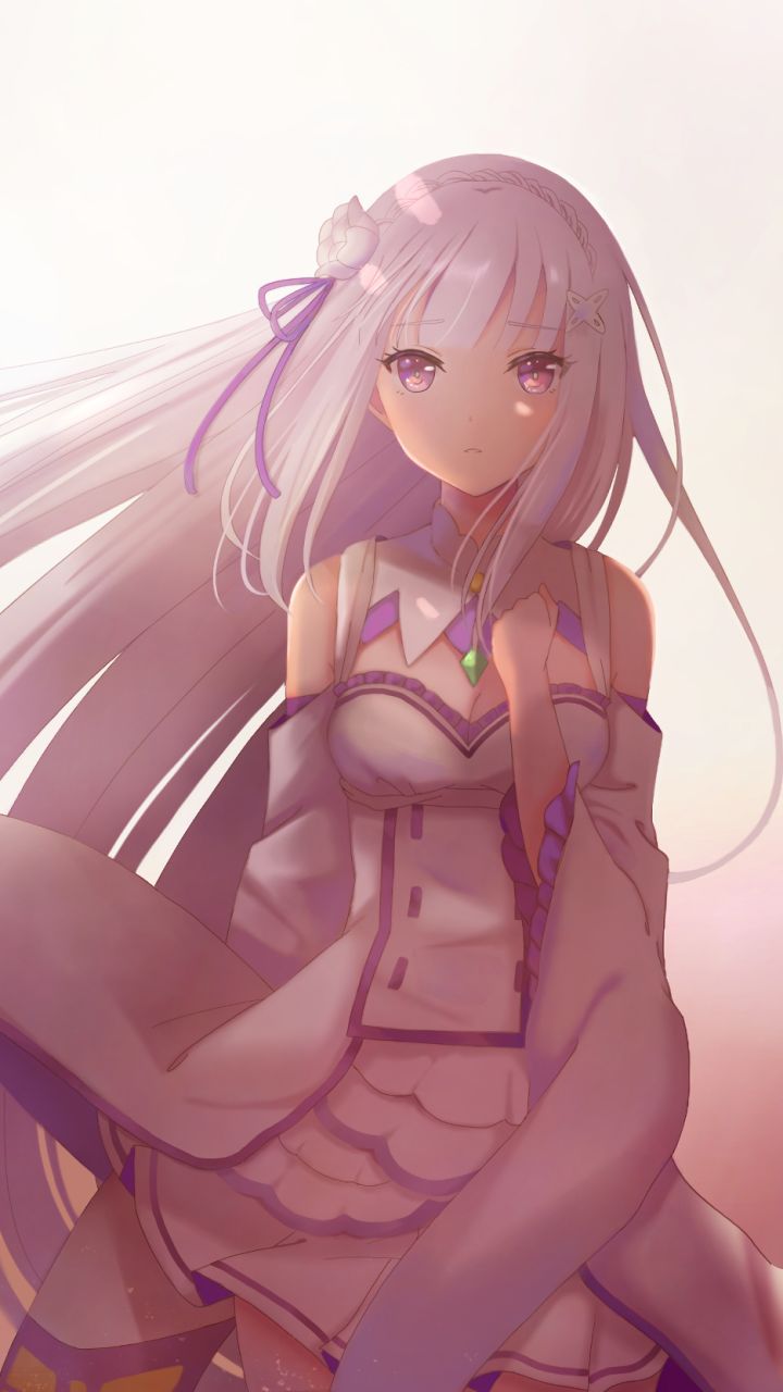 Handy-Wallpaper Animes, Emilia (Re: Zero), Re:zero Das Leben In Einer Anderen Welt Beginnen kostenlos herunterladen.