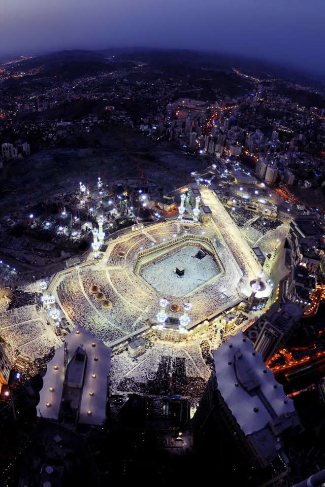 saudi arabia, light, islam, kaaba, religious, masjid al haram (mecca), city, religion, mecca, building, mosque, mosques
