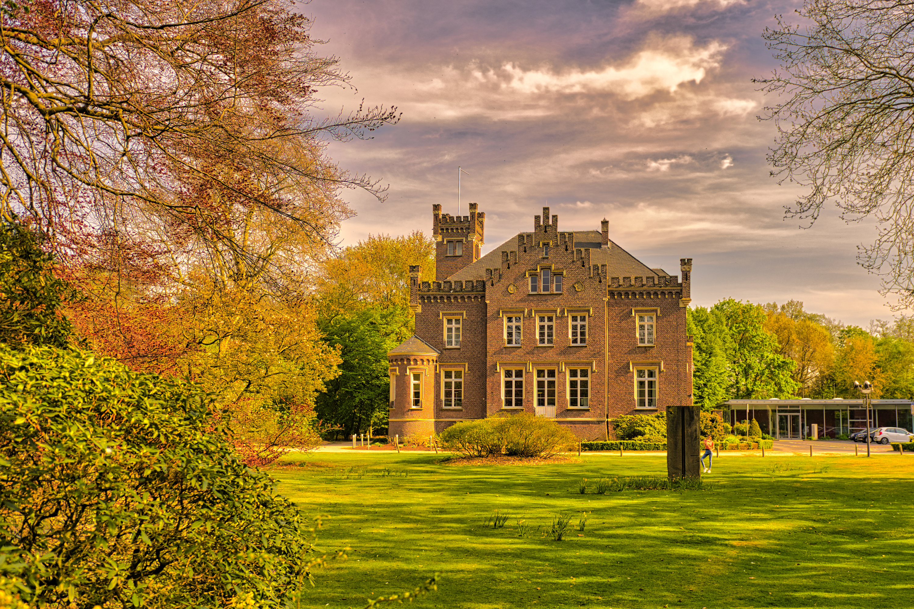 Free download wallpaper Fall, House, Germany, Mansion, Man Made on your PC desktop