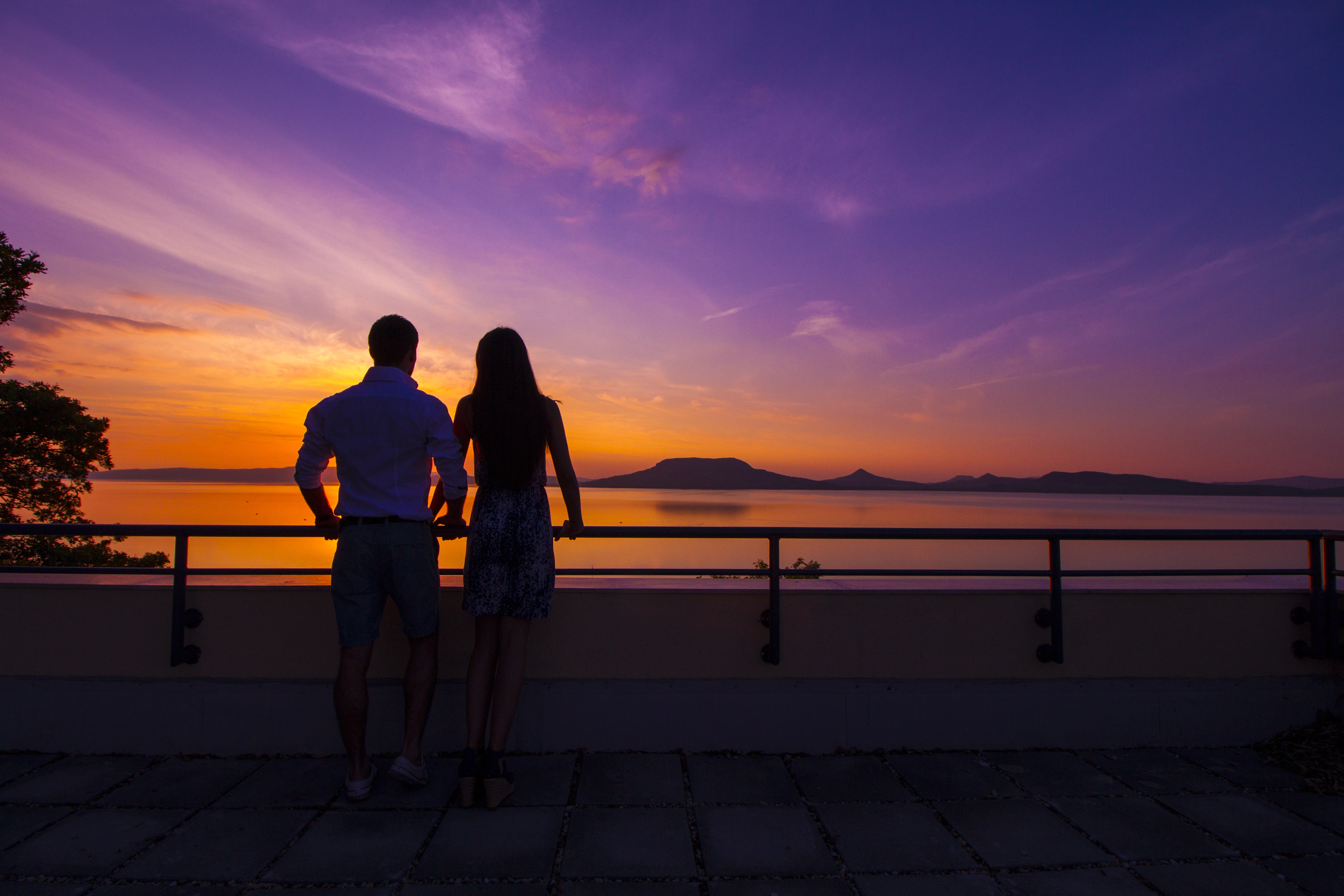 Laden Sie das Sunset, Paar, Sky, Liebe, Sea-Bild kostenlos auf Ihren PC-Desktop herunter