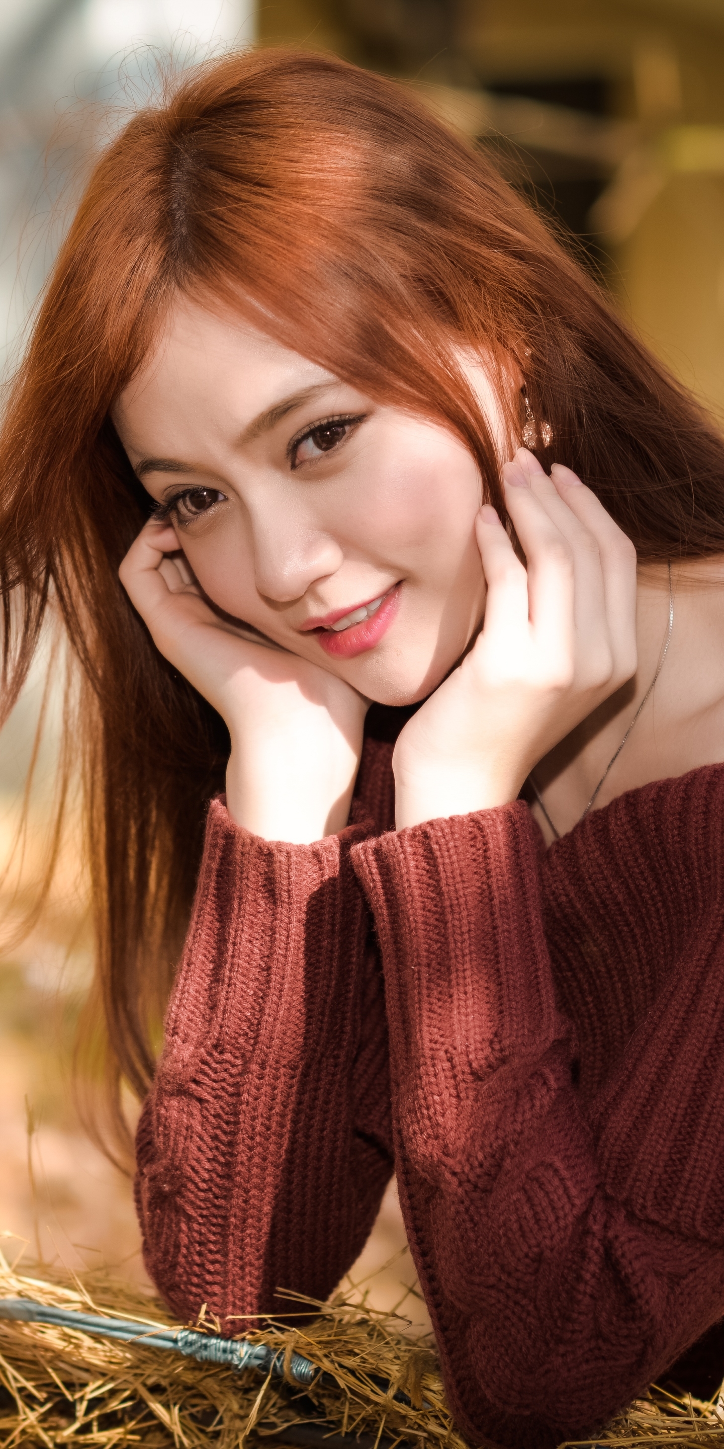 Download mobile wallpaper Redhead, Model, Women, Asian for free.