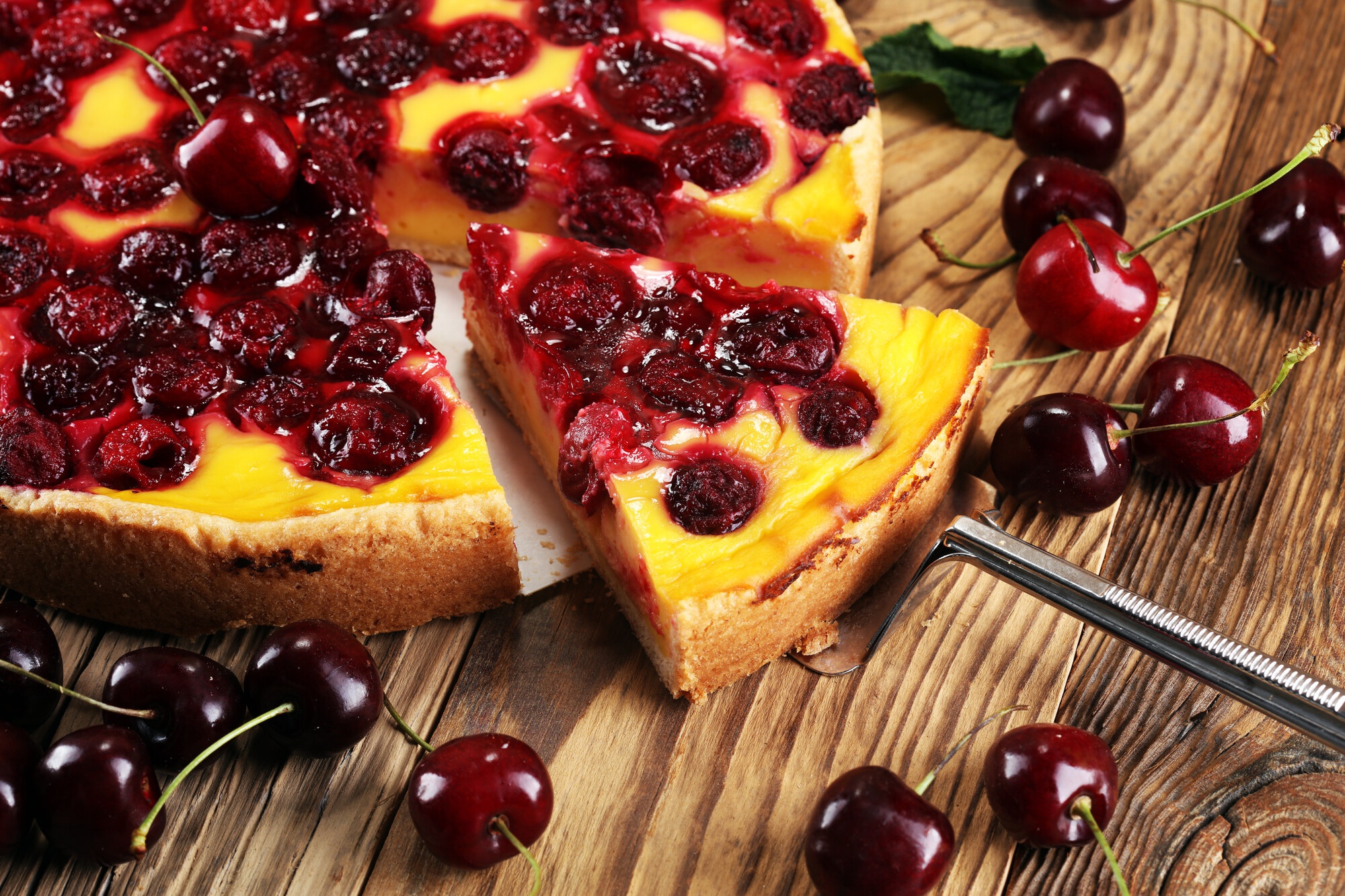 Download mobile wallpaper Food, Cherry, Dessert, Fruit, Baking, Pie for free.