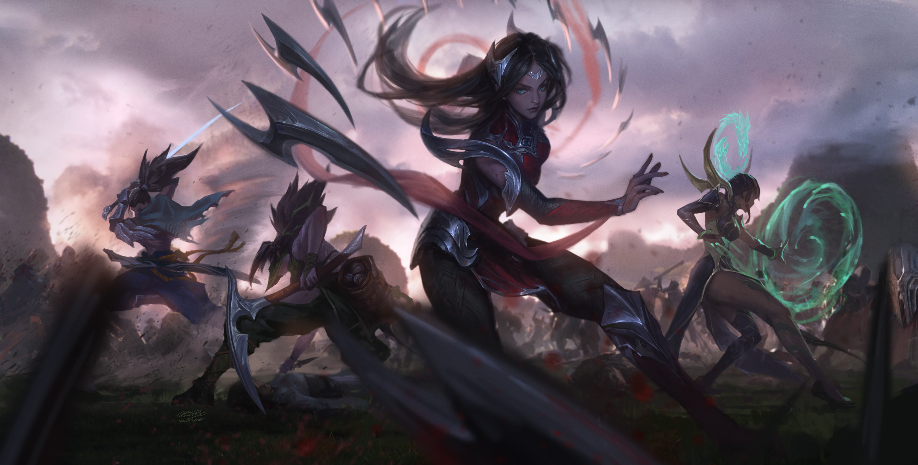 video game, league of legends, akali (league of legends), irelia (league of legends), karma (league of legends), yasuo (league of legends)
