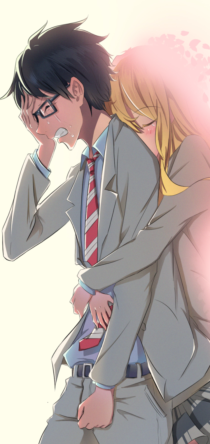 Descarga gratuita de fondo de pantalla para móvil de Animado, Kousei Arima, Kaori Miyazono, Tu Mentira En Abril.